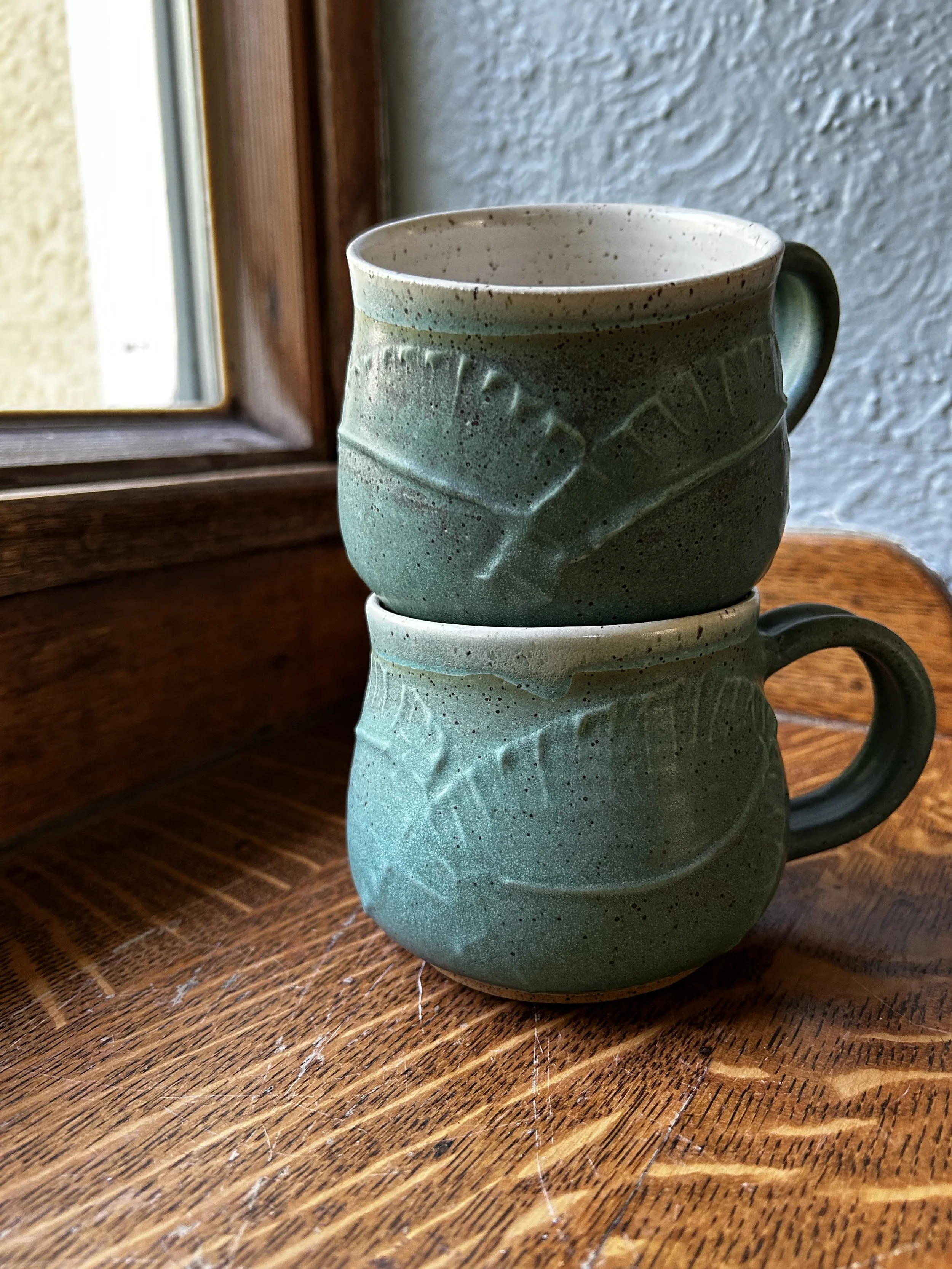 Monstera green mug