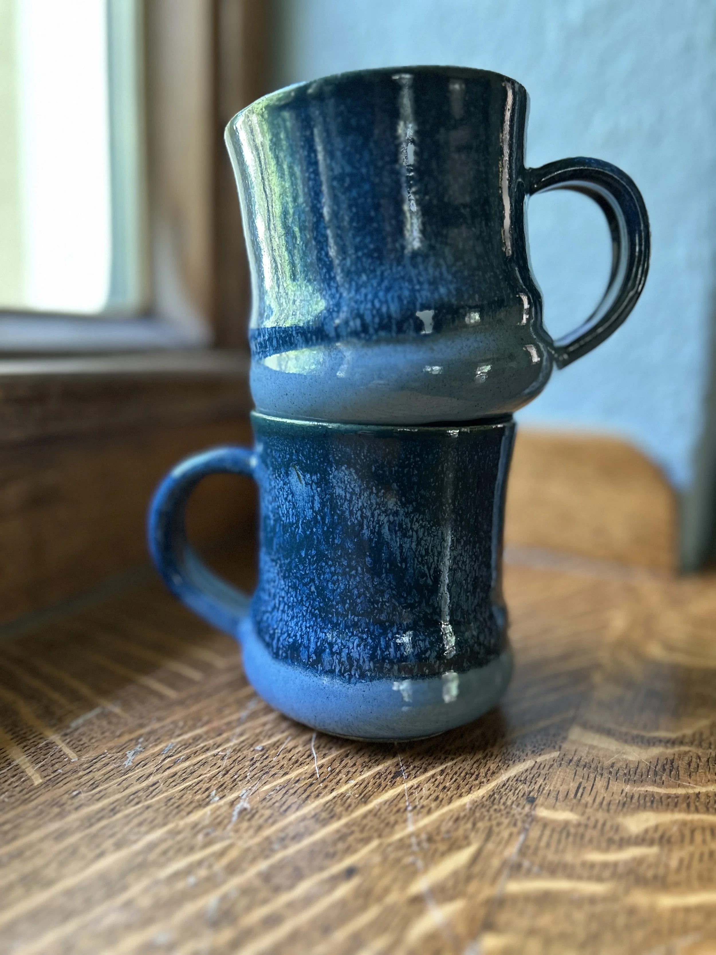 Blue lady mug