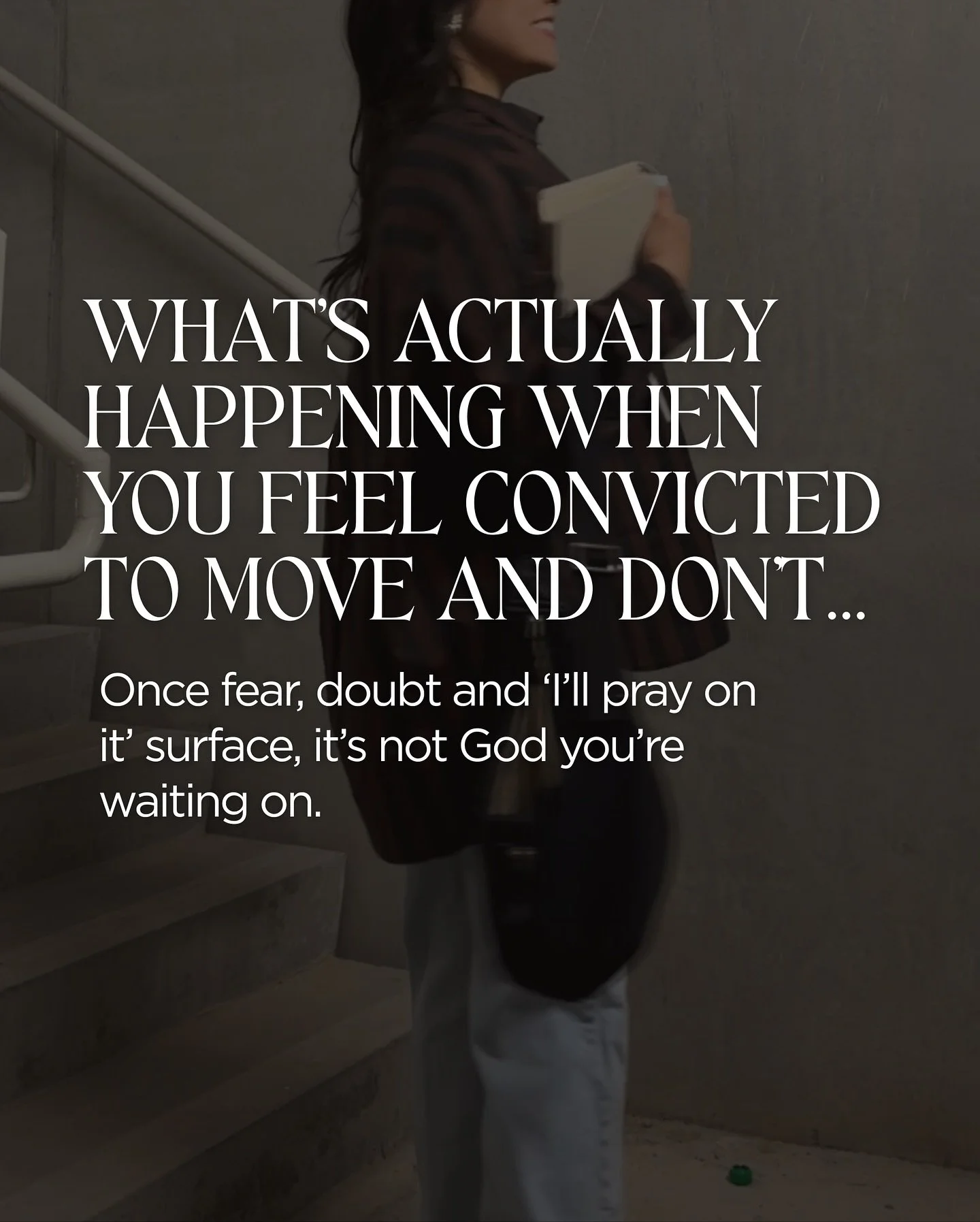 You&rsquo;re not stuck because you don&rsquo;t have the time, the money, or the perfect plan.
You&rsquo;re stuck because you&rsquo;re letting fear sound smarter than obedience.

If God is stirring you, that is the confirmation.
Clarity comes after mo