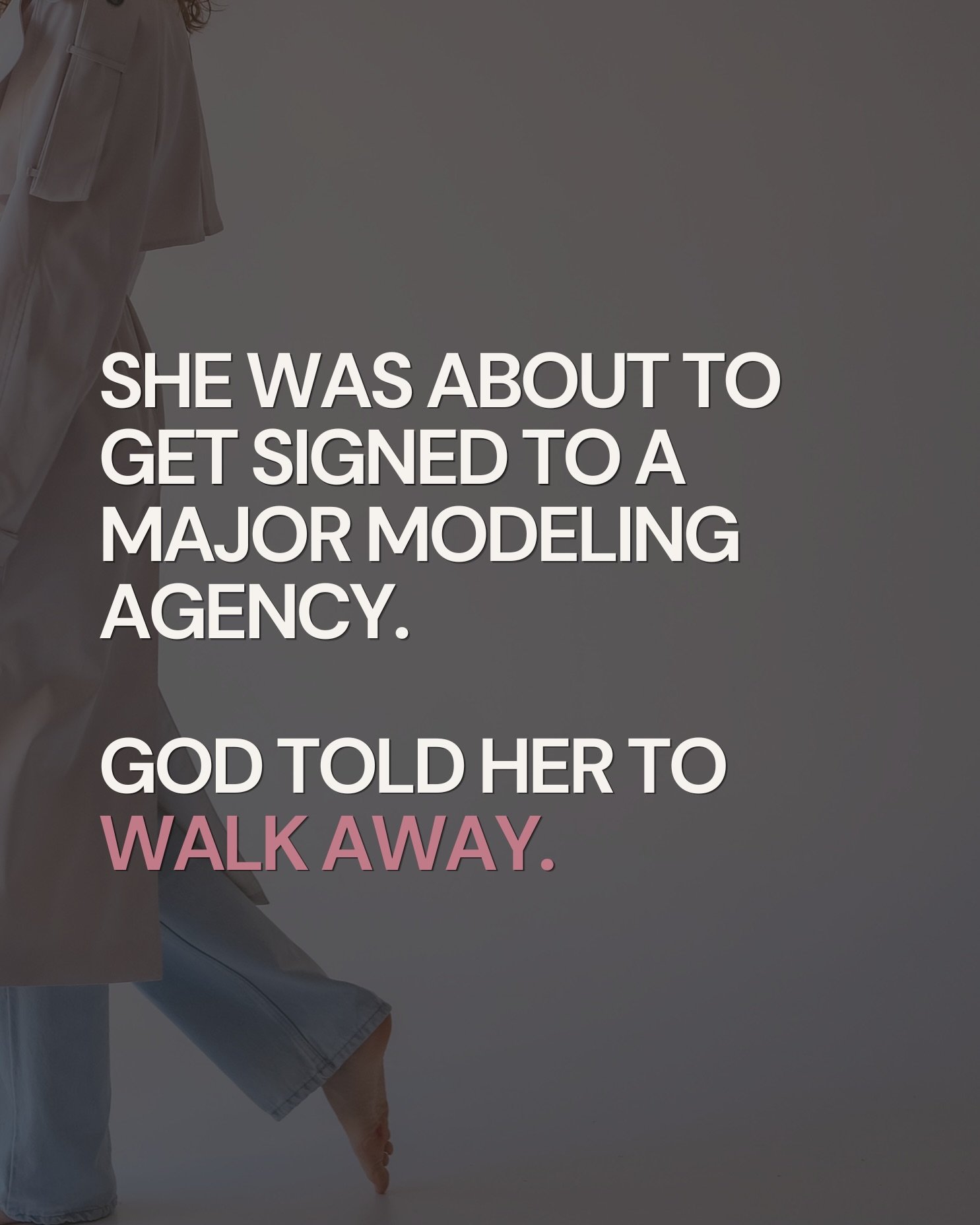 She had the body, the career, the discipline. And God told her to walk away. Which revealed God&rsquo;s true purpose for her.

Because what she thought was health was actually idolization she could not see. 

When identity is built on appearance, eve