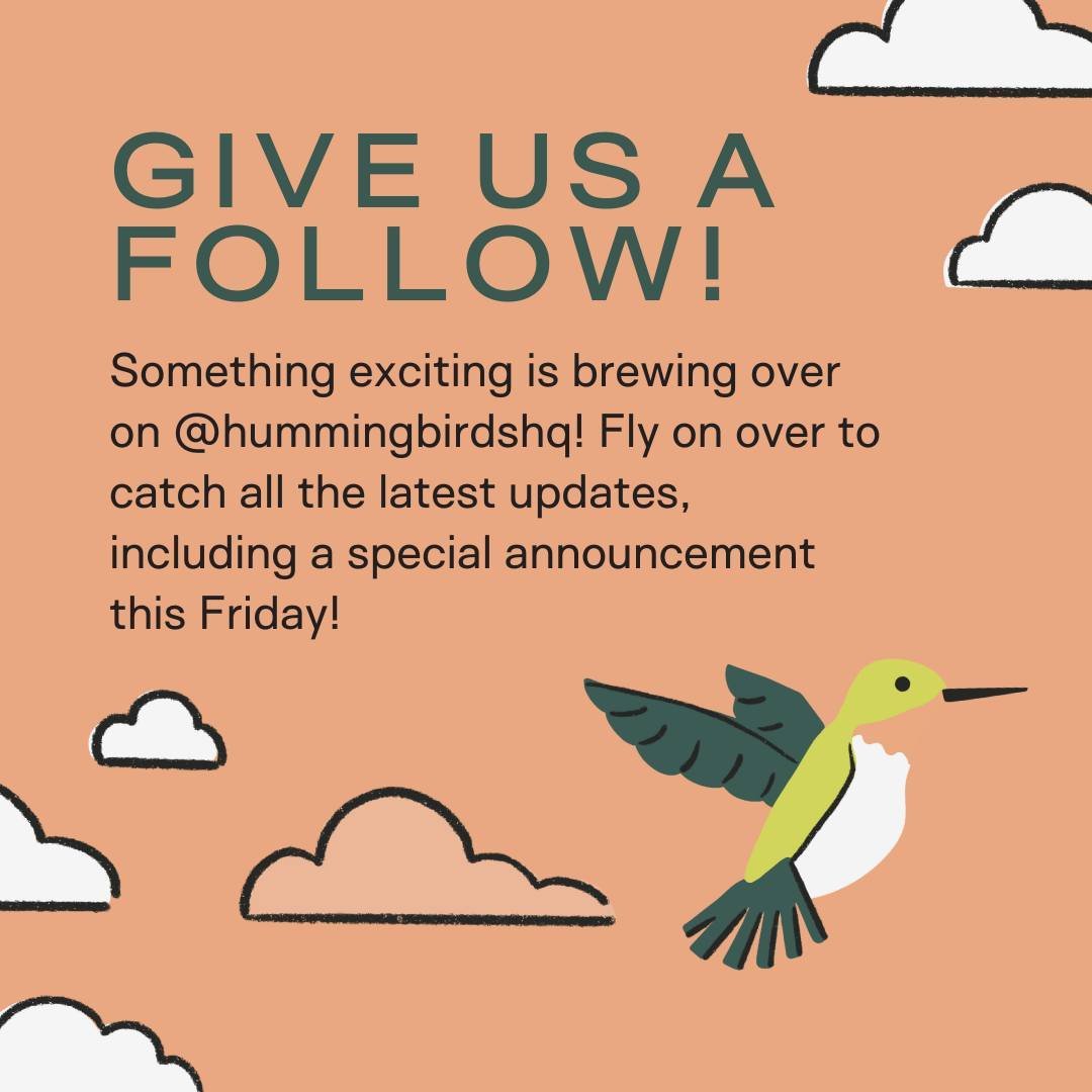 Exciting things are on the horizon at @hummingbirdshq! 🐦✨ Did you know we have a 'hub' where we share all the big-picture updates on Hummingbirds, campaign recaps, special appreciation for our creators, and more? Check it out and stay tuned for a bi