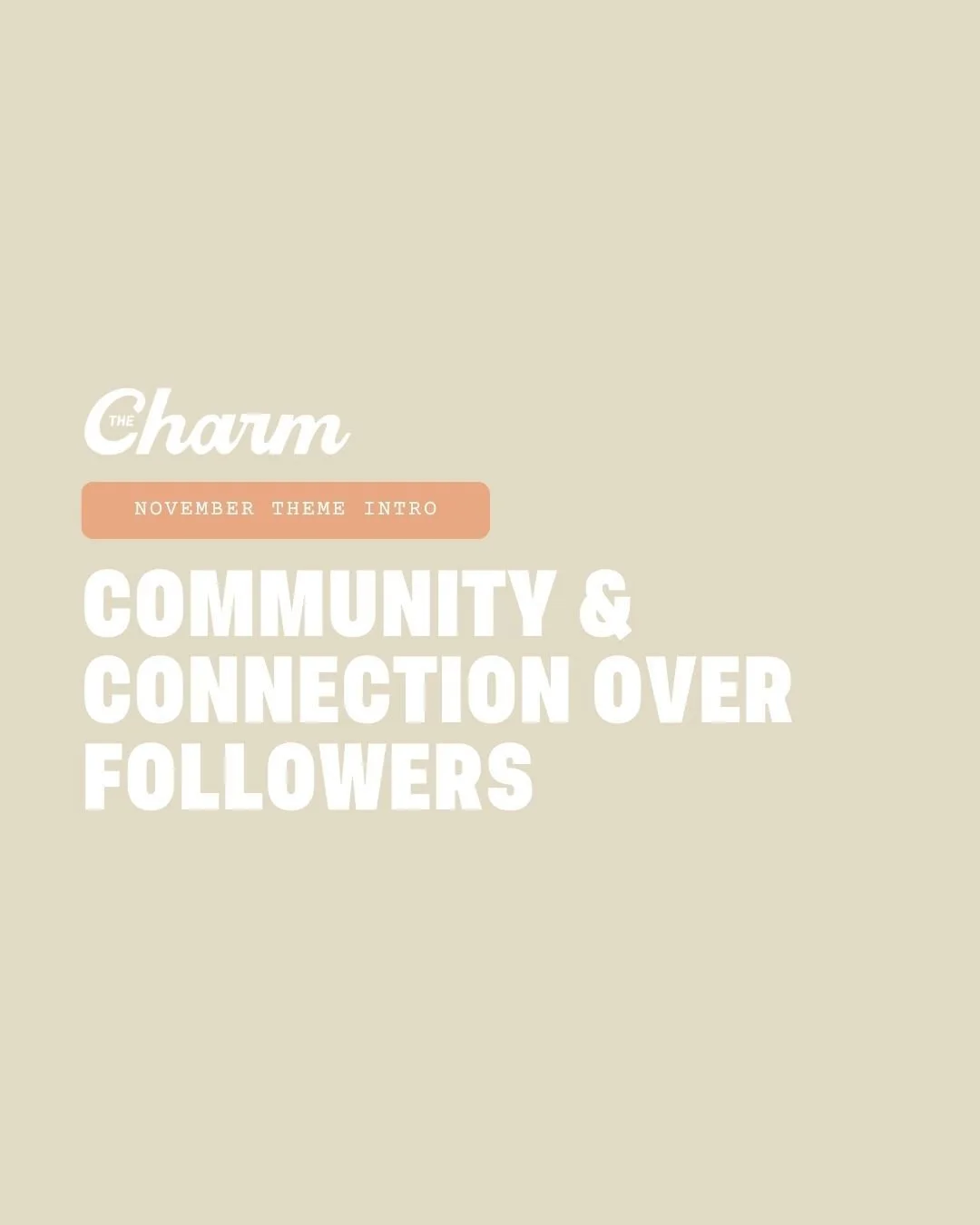 🌿 New month, new theme: Community Building on Instagram 🧡

Follower counts may get attention, but Instagram&rsquo;s own CEO has made it clear &mdash; the future of social is *social* again. It&rsquo;s no longer about chasing reach. It&rsquo;s about