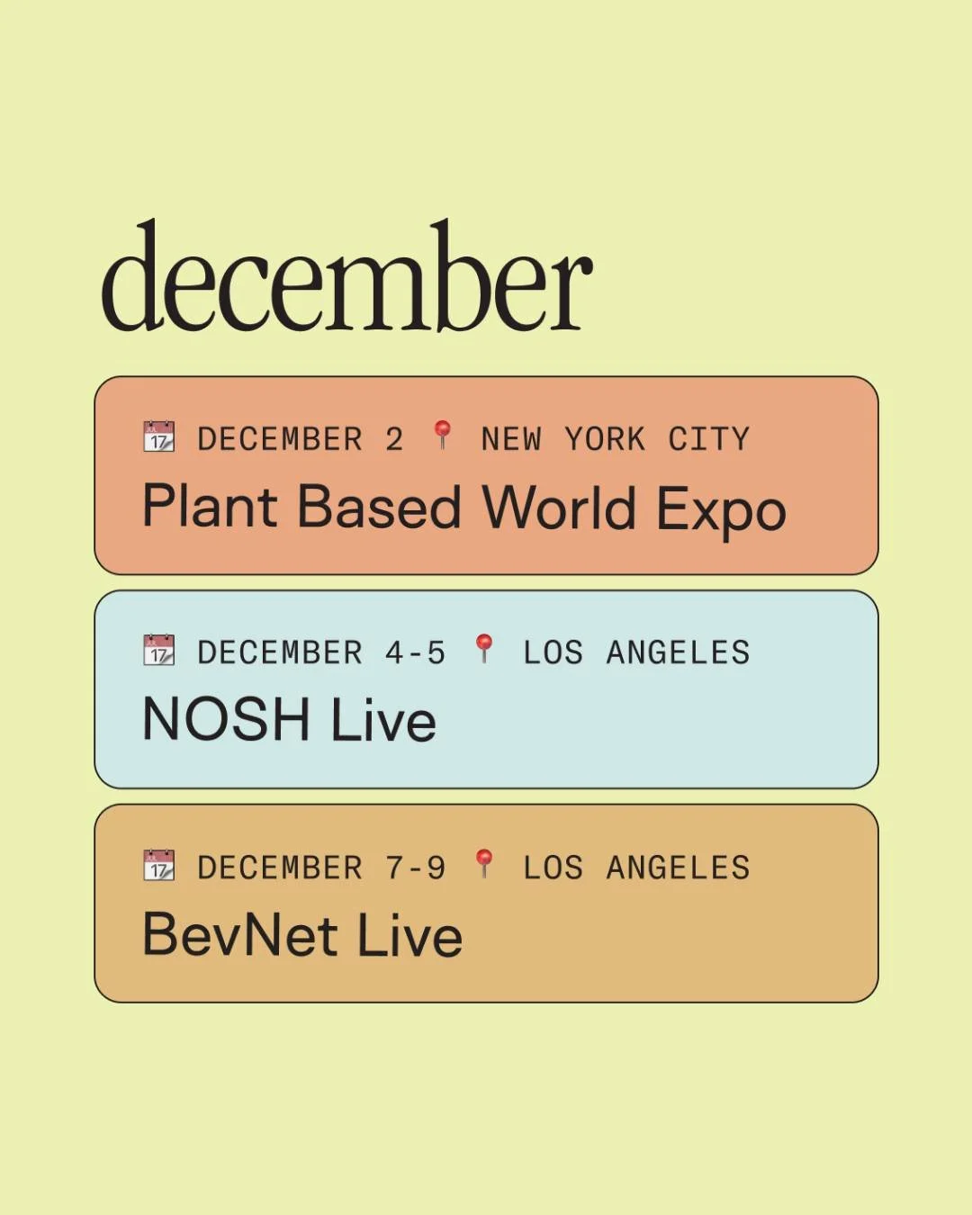 Our team is closing out the year by connecting with even more innovative brands&mdash;right where industry conversations are happening. December is packed with opportunities to meet founders and marketing leaders who are shaping what&rsquo;s next in 