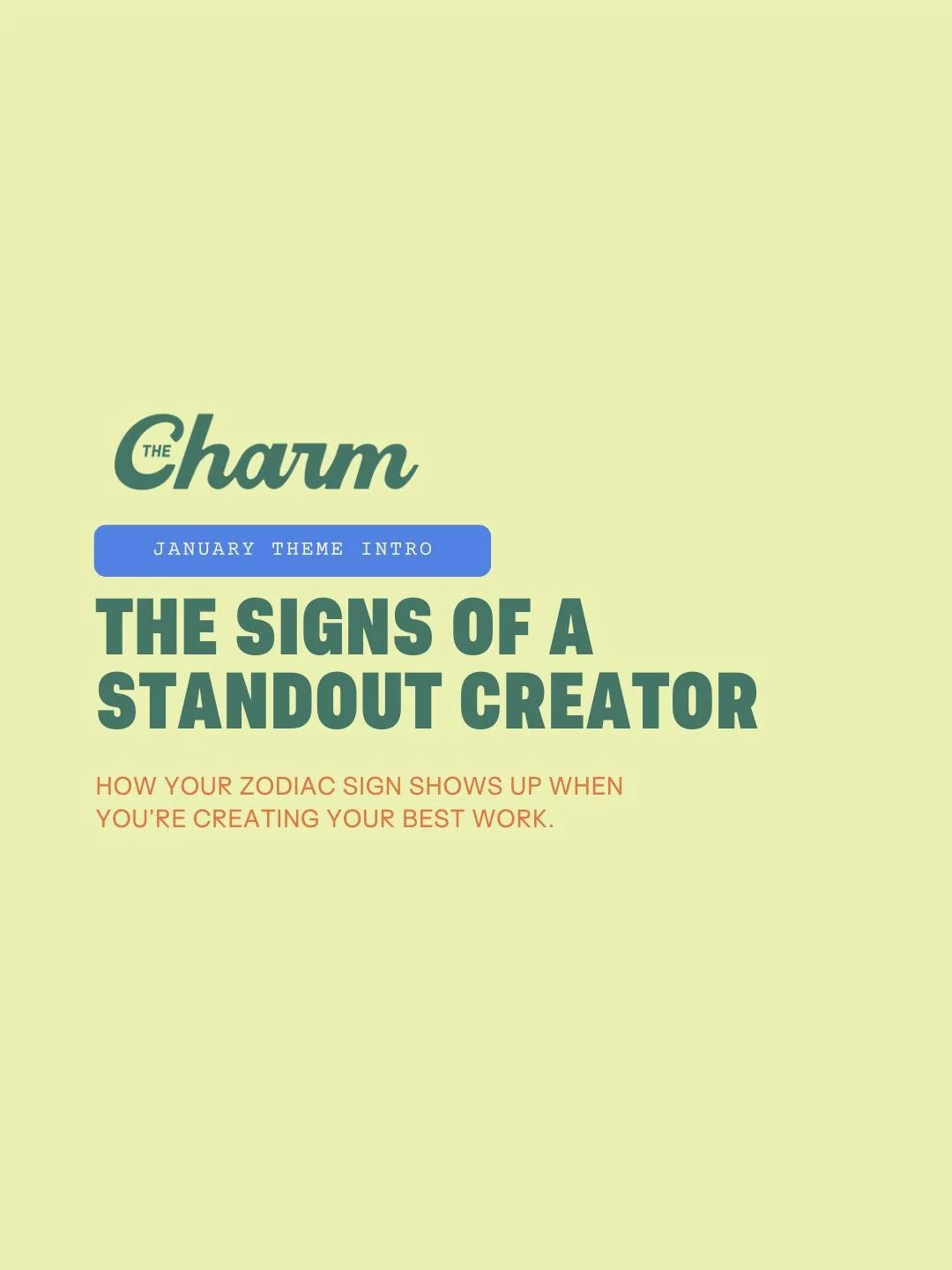 ✨ The Standout Creator Zodiac ✨ Every creator has a special trait that helps them uplift, delight, and inspire their audience. 

Which one feels like you? 💭 Drop your sign below and tell us how it shows up in your creativity this month.

If you&rsqu