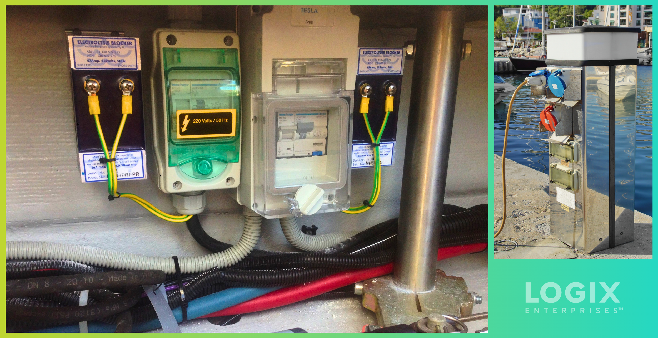 MPS Electrolysis Blocker installed and Marina Shore Power