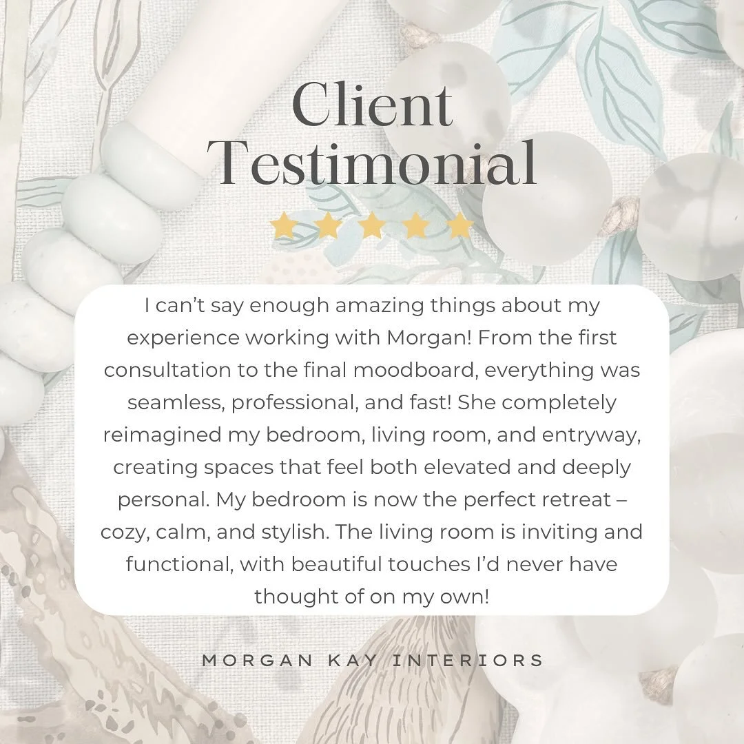 Client feedback like this reminds me why I love what I do. Thoughtful design makes all the difference! If you&rsquo;re ready to elevate your home or rental, send me a message &mdash; I&rsquo;d love to help create a space that inspires you every day.
