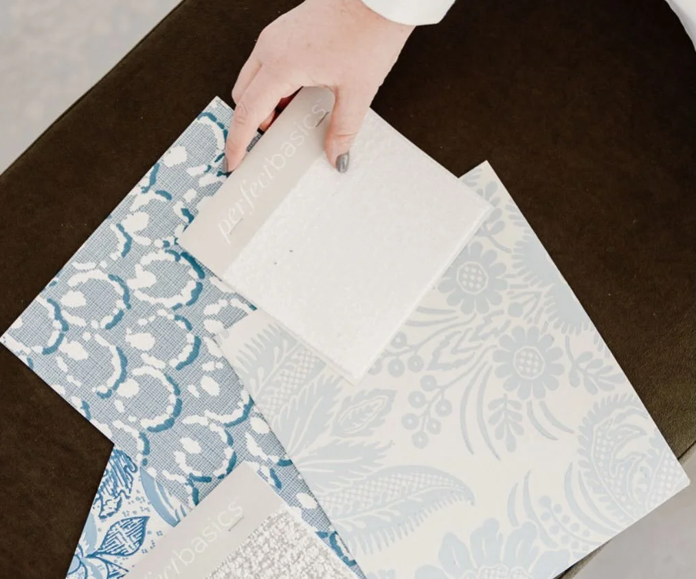 This is where the design magic begins!

Swatches, samples, textures, and finishes all coming together to find the perfect fit for my client&rsquo;s home. Every detail matters, and seeing the vision start to take shape is one of my favorite parts of t