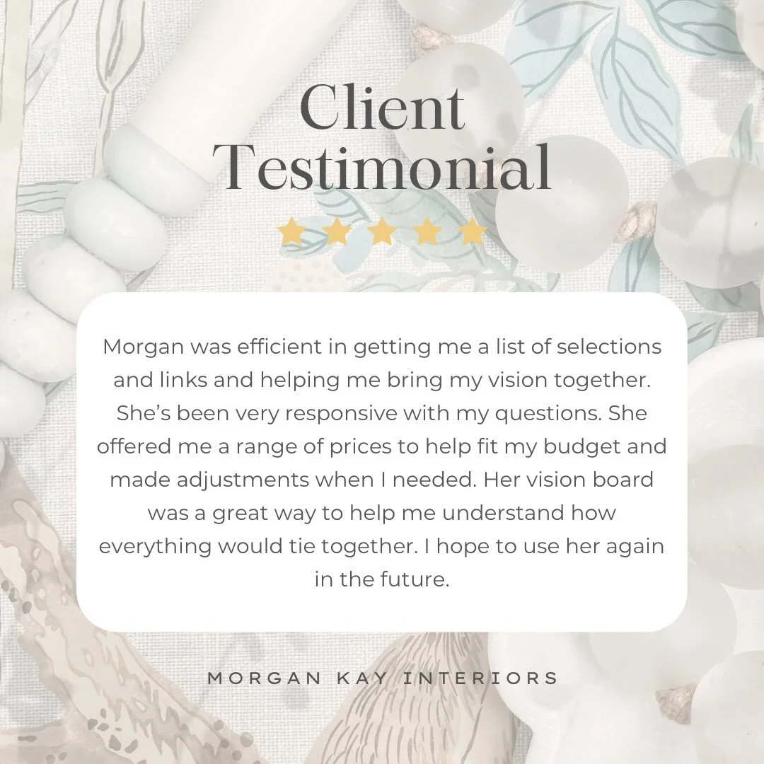 I love creating selection lists for clients who want a clear vision without the overwhelm, something curated, elevated, and easy to build on over time as budget allows.

It&rsquo;s design that works with you, not against you.

If you&rsquo;re looking
