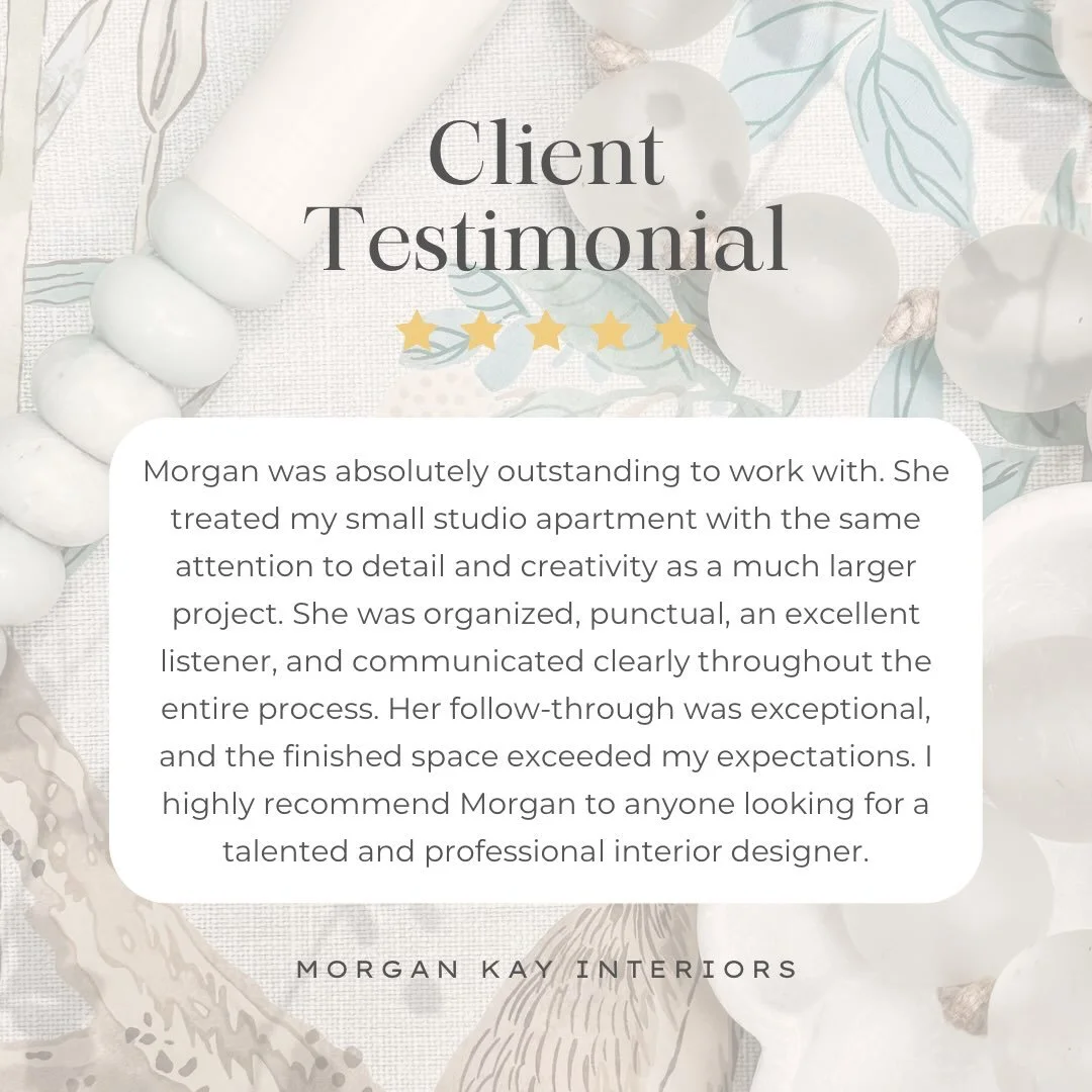 Helping clients make the most of every square foot is one of my favorite parts of interior design. 

Whether it&rsquo;s a cozy studio, a single room refresh, or a whole-home transformation, every space deserves to feel beautiful, functional, and uniq
