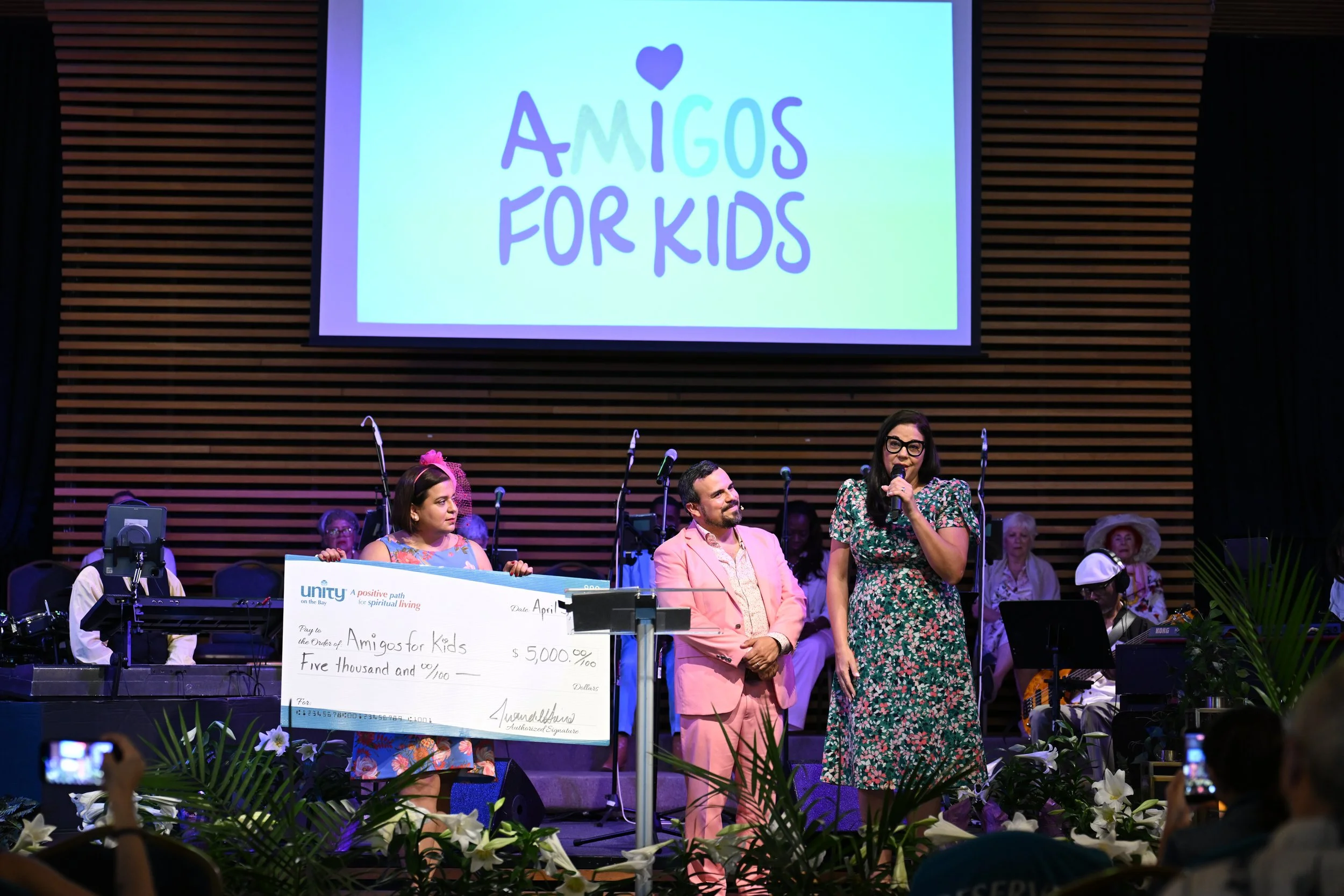 Unity donates $5,000 to Amigos for Kids Easter Sunday