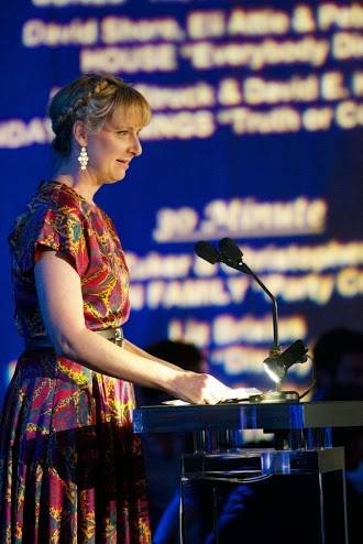 Accepting the Humanitas "New Voices" Prize.
