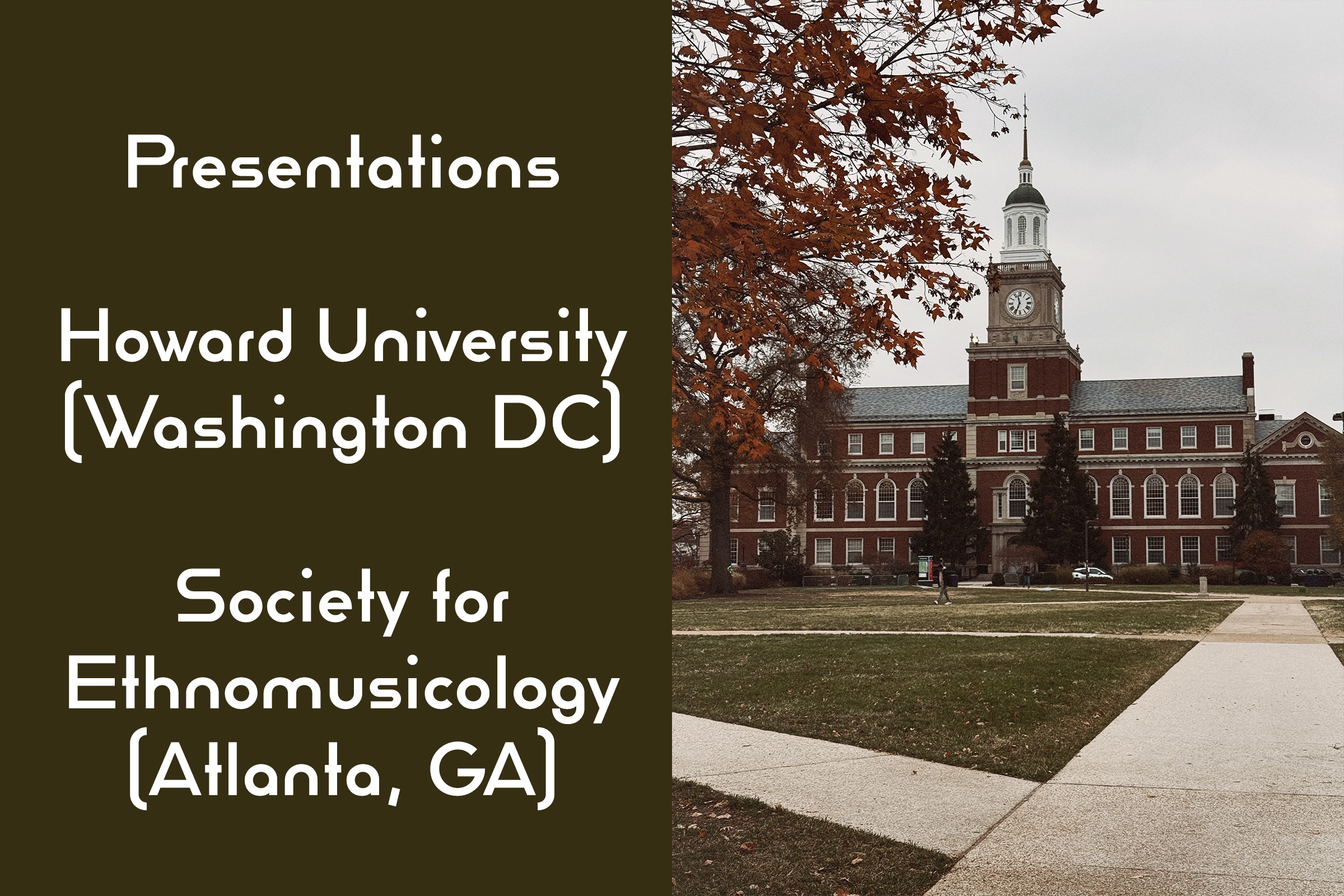 Presentations at Howard &amp; SEM