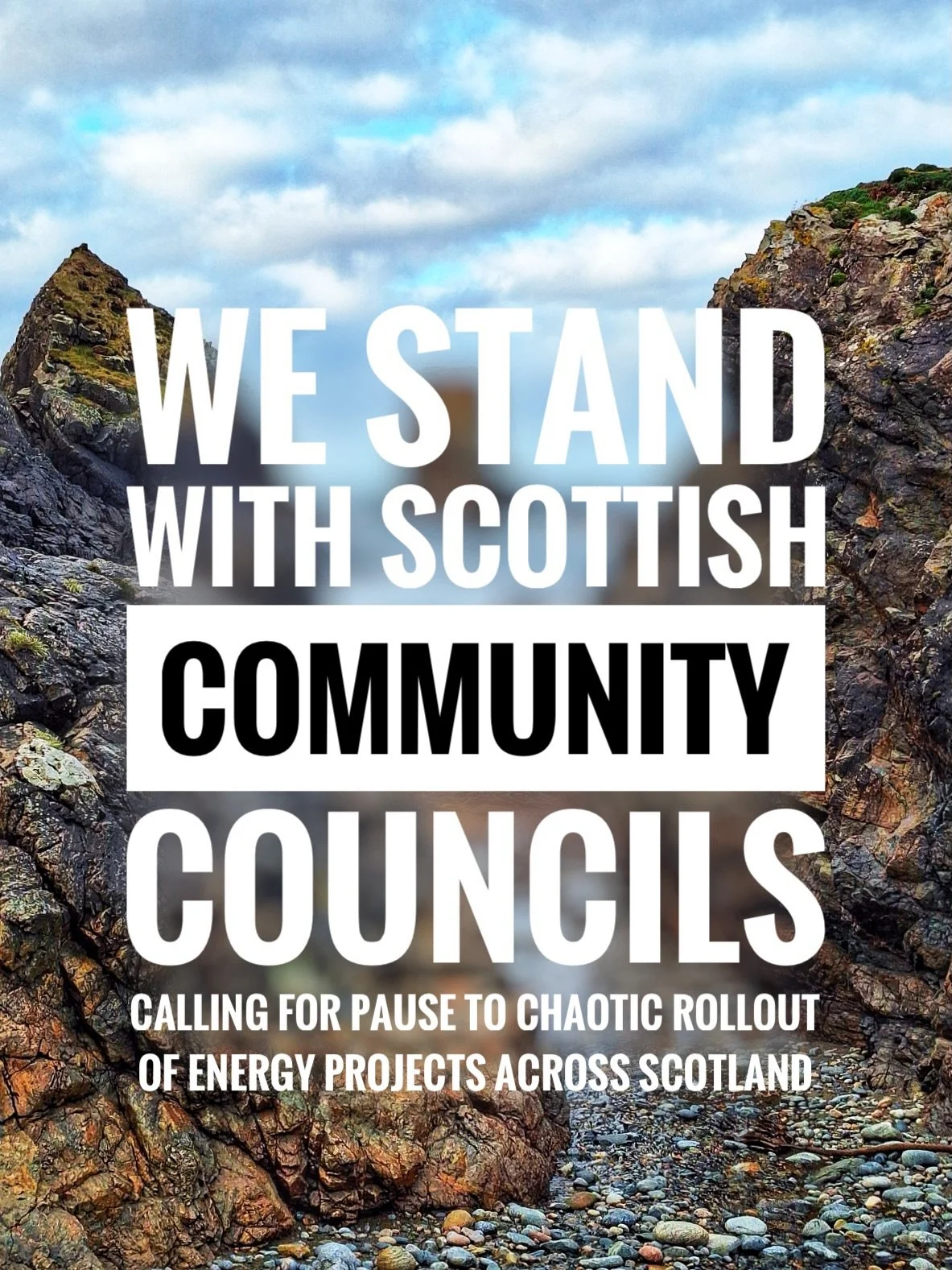 Eilean Mo Ghaoil fully supports Scottish community councils in calling for an immediate pause to what we believe is a chaotic rollout of major energy infrastructure projects, in the rush to meet net zero targets.

On the Isle of Lewis, more than 800 