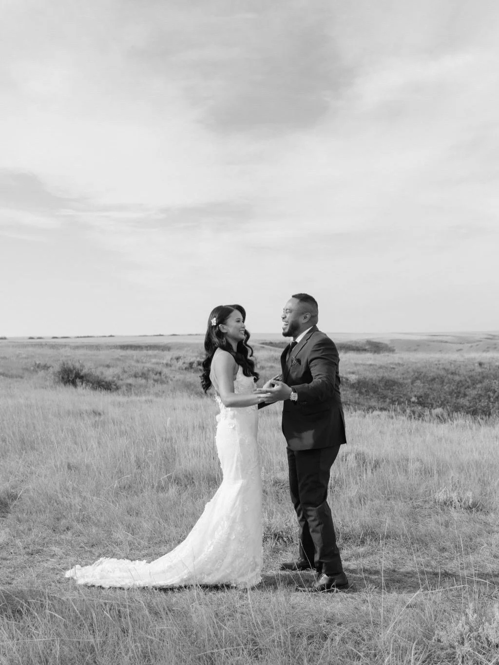 the look of pure bliss 🤍

asymmetrical details | pearls, 3D florals &amp; embroidered vines, create a whimsical garden inspired wedding gown
