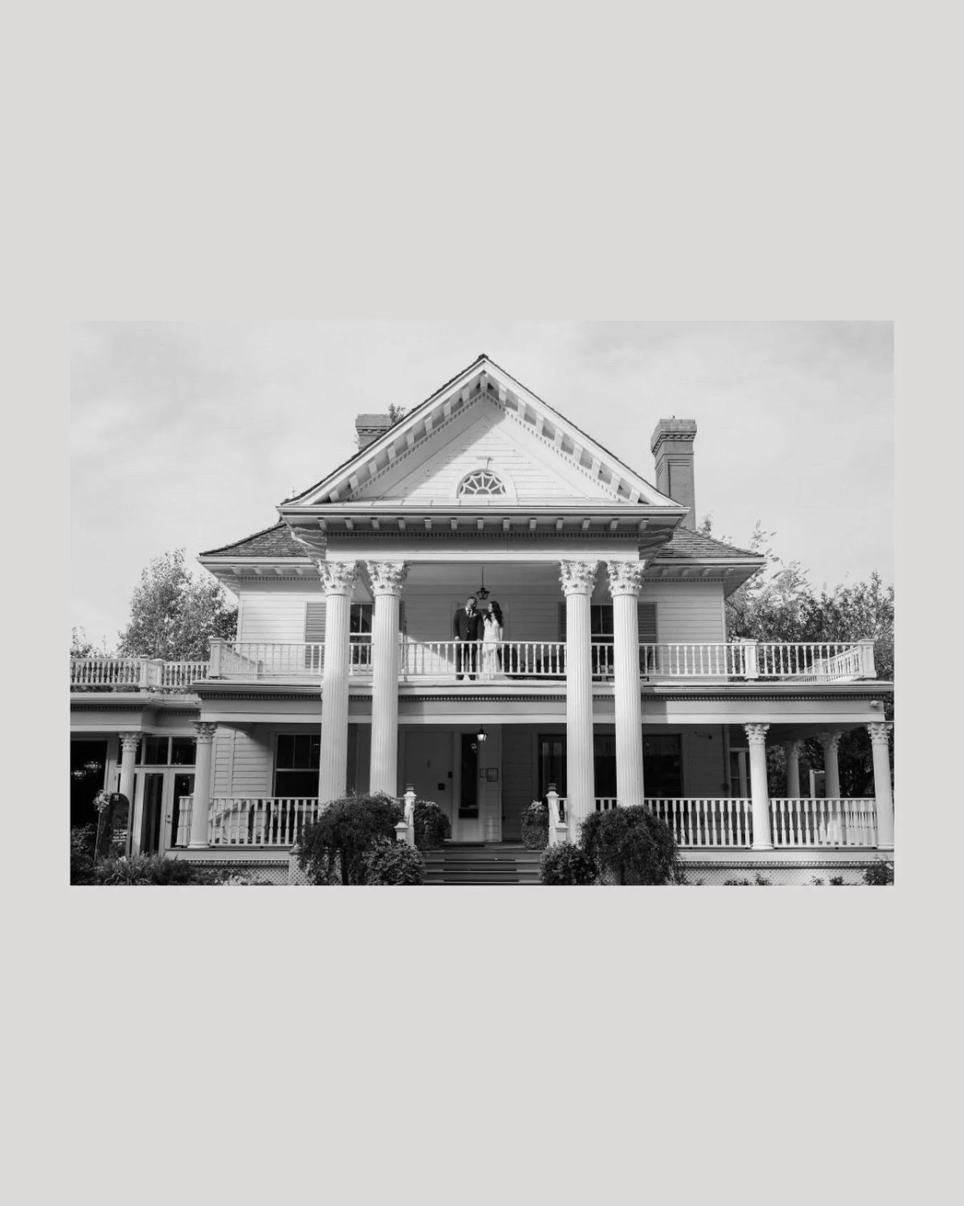 A love story framed by stately columns, and bathed in soft light. 

A vision of sophistication, she stands at the threshold of forever&mdash;where every detail sings of intention, artistry, and devotion.

For Meg, forever begins here. ✨

#Valencienne