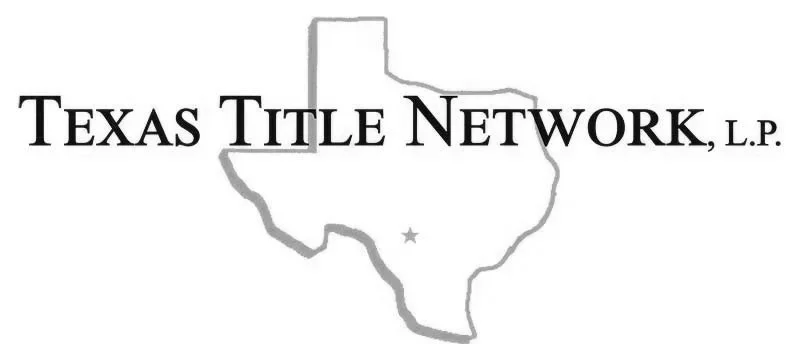 Logo for Texas Title Network with an outline of the state of Texas, a star marking a location, and the company name in brown text.