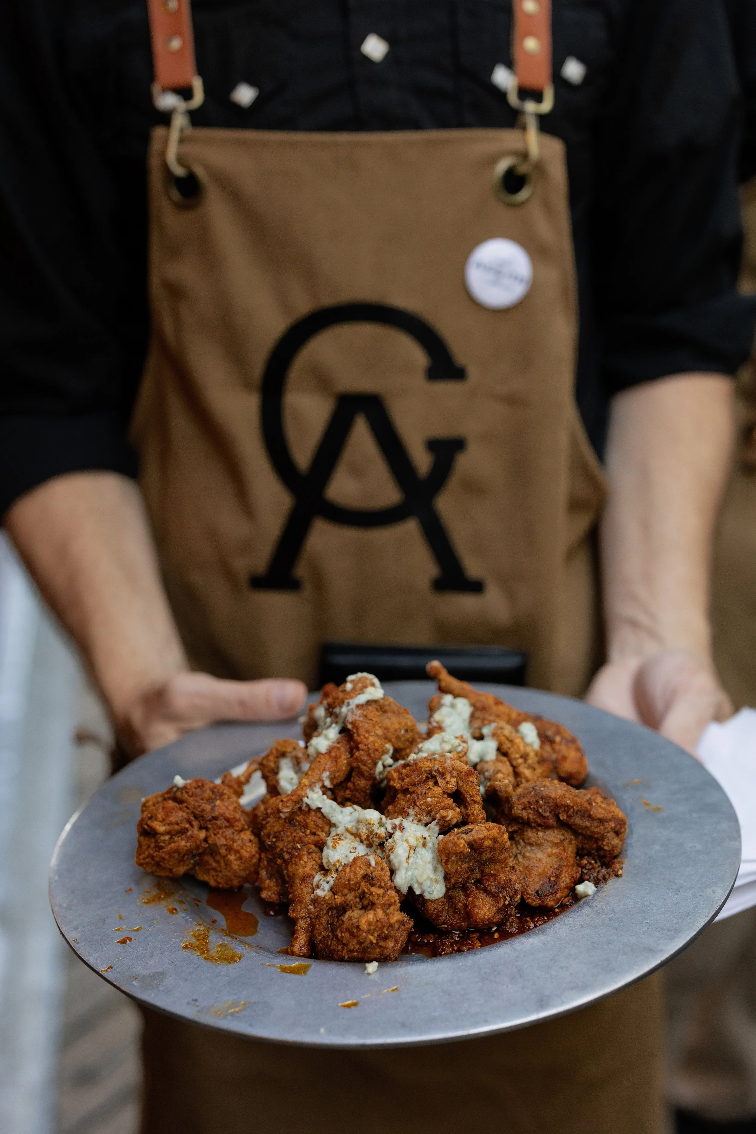 Country Western Wedding Brand Monogram Leather Aprons for Fort Worth Stock Yards Wedding
