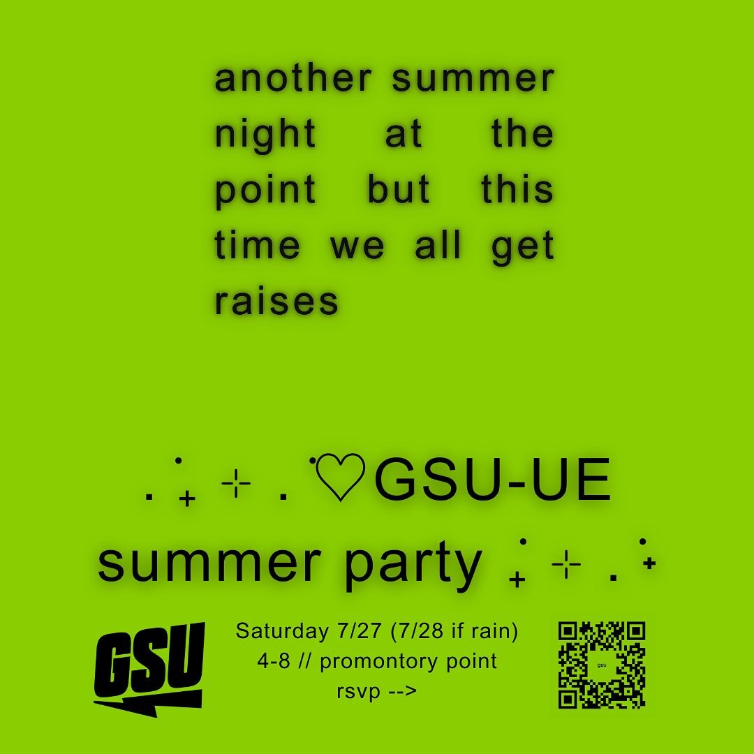 Hot Steward Summer is in full swing and we&rsquo;re celebrating with a party on the Point! Come thru this Saturday at 4PM for food, drinks, crafts, and fun in the sun! Many of your newly elected union stewards will be there if you want to meet them! 