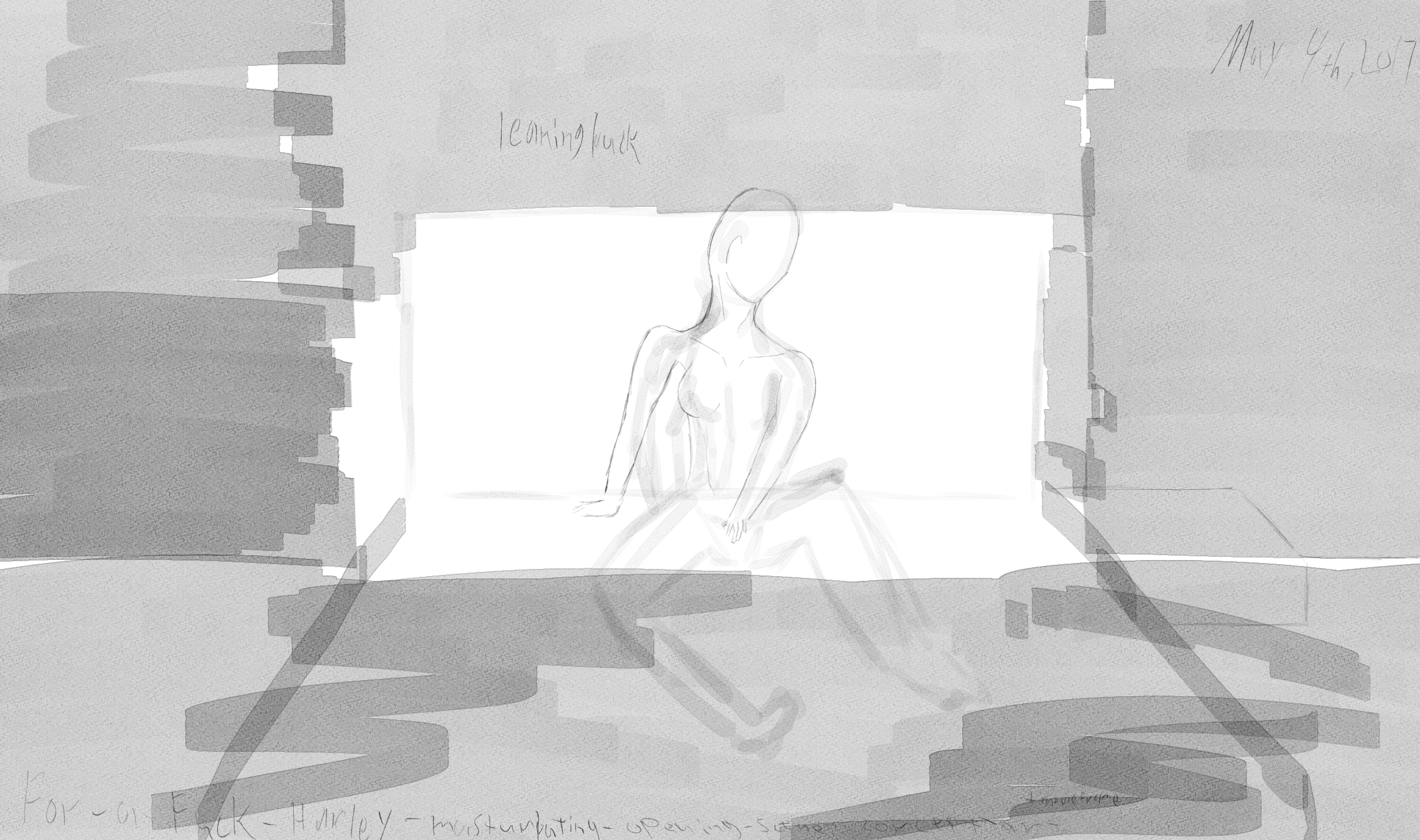 angle one of two in "For a Fuck" opening scene concept art