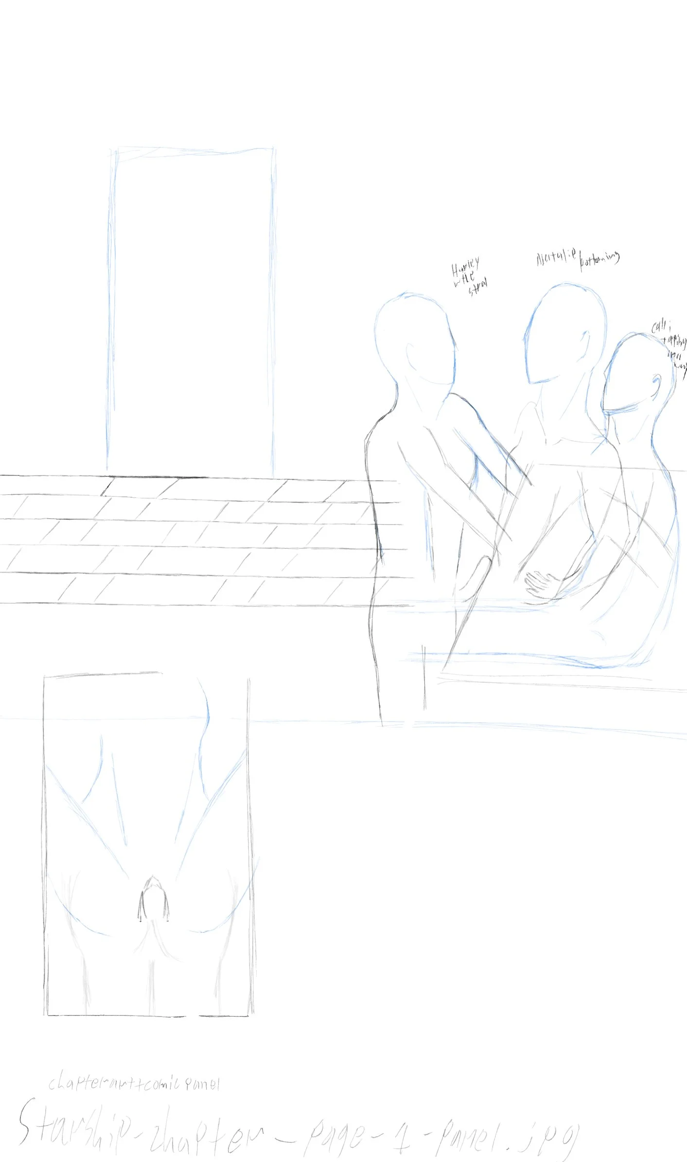 "Starship" chapter art + 2-part comic panel