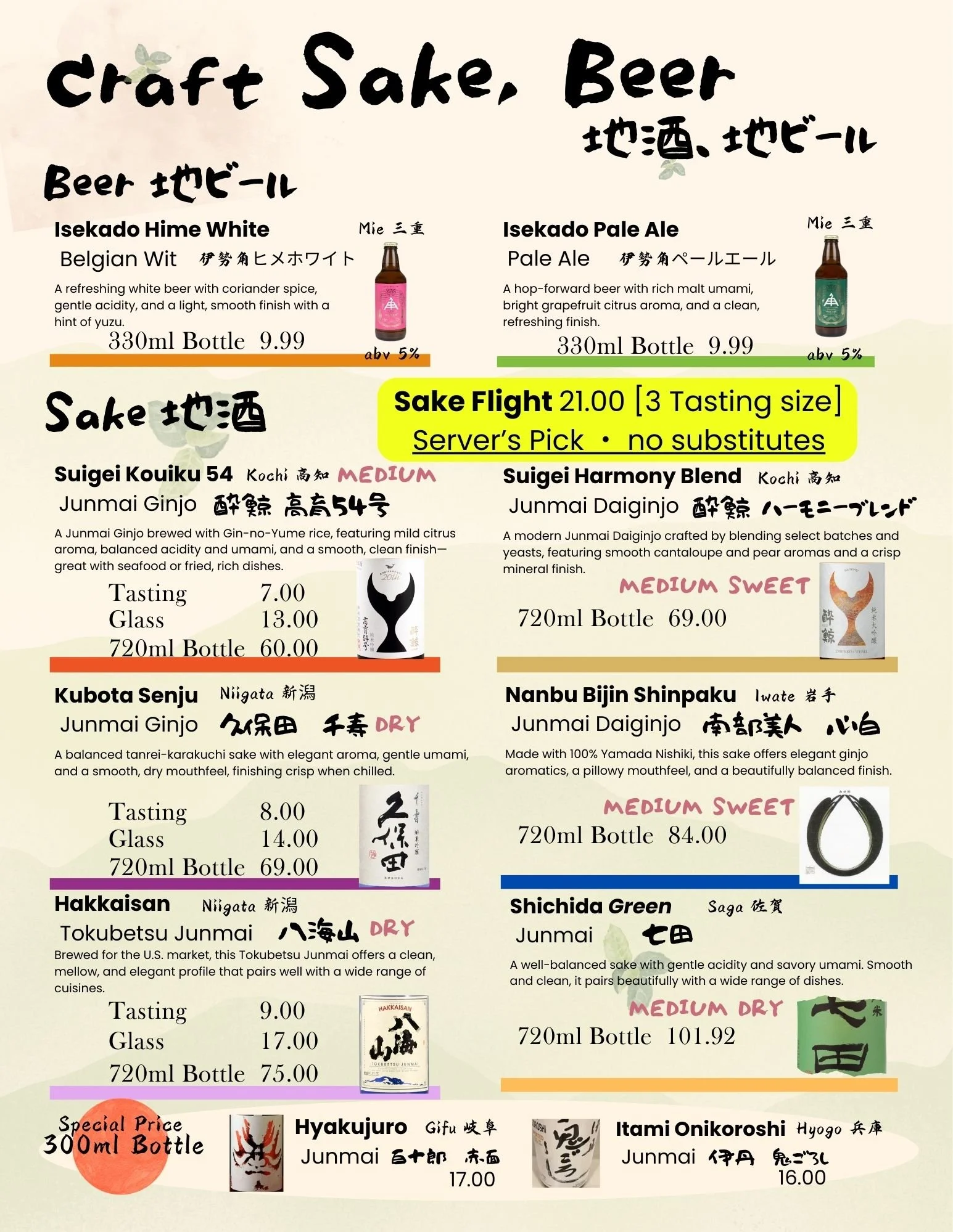 Summertime sake beer list.jpg