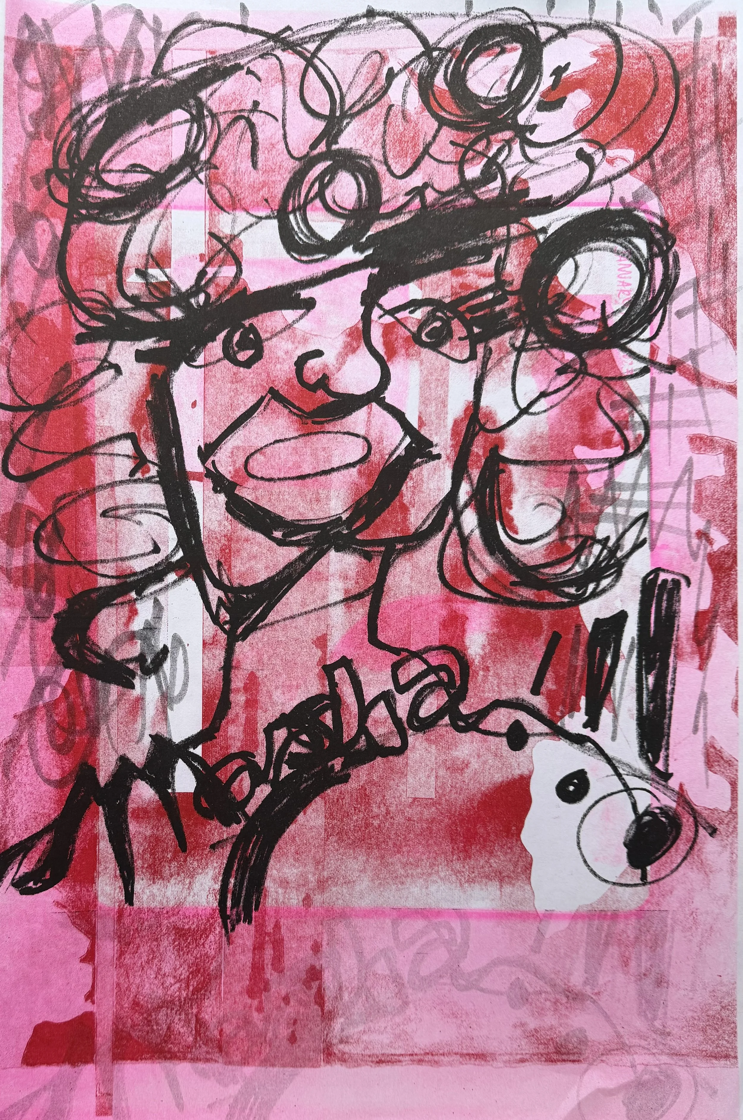 "Marsha P. Johnson - Drag Riot," Risograph print, 11 W x 17 H inches, 2023.