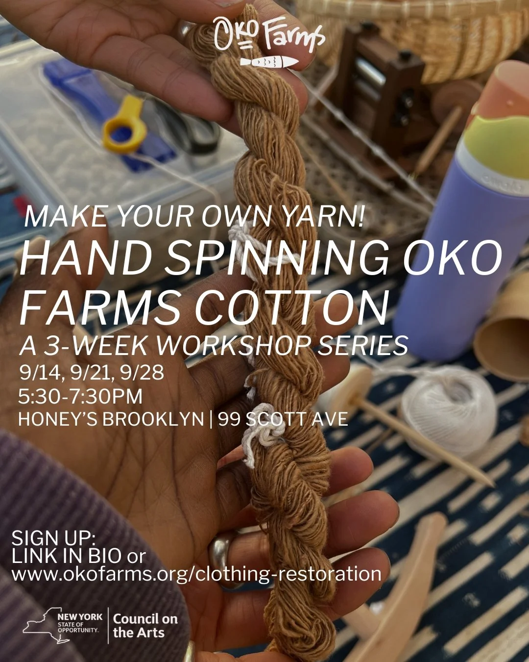 Community Spotlight: Hand Spinning Cotton with Oko Farms