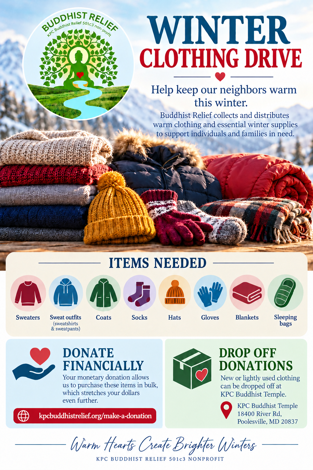 Winter Clothing Drive: Help Keep Our Neighbors Warm
