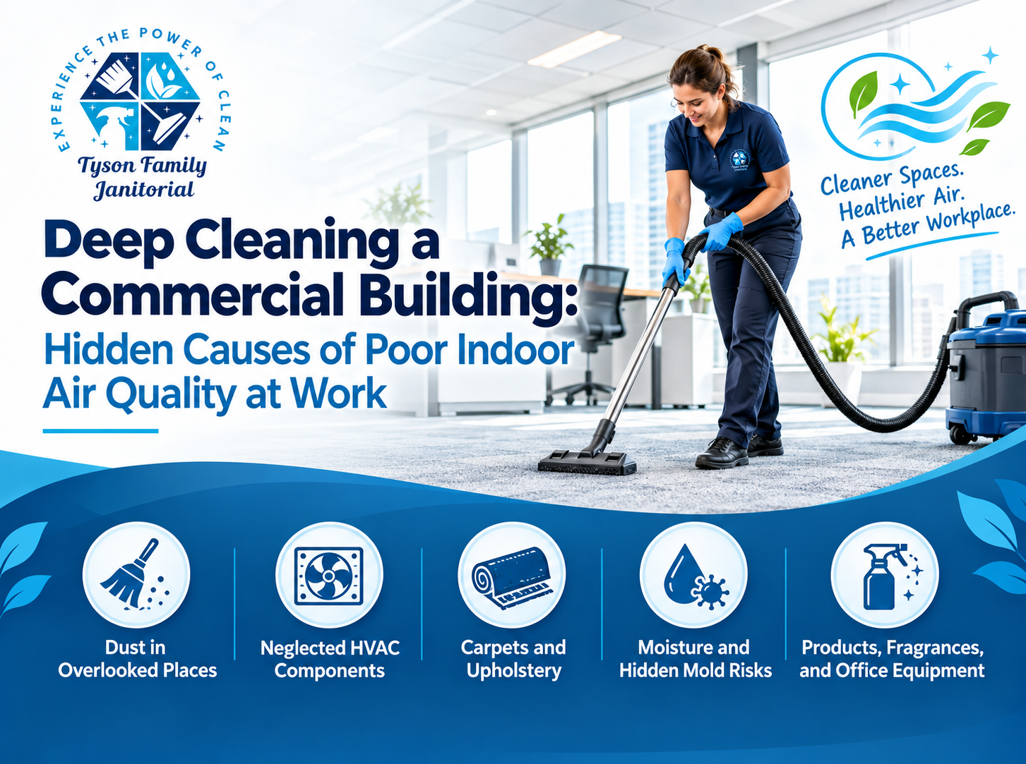 Deep Cleaning a Commercial Building: Hidden Causes of Poor Indoor Air Quality at Work