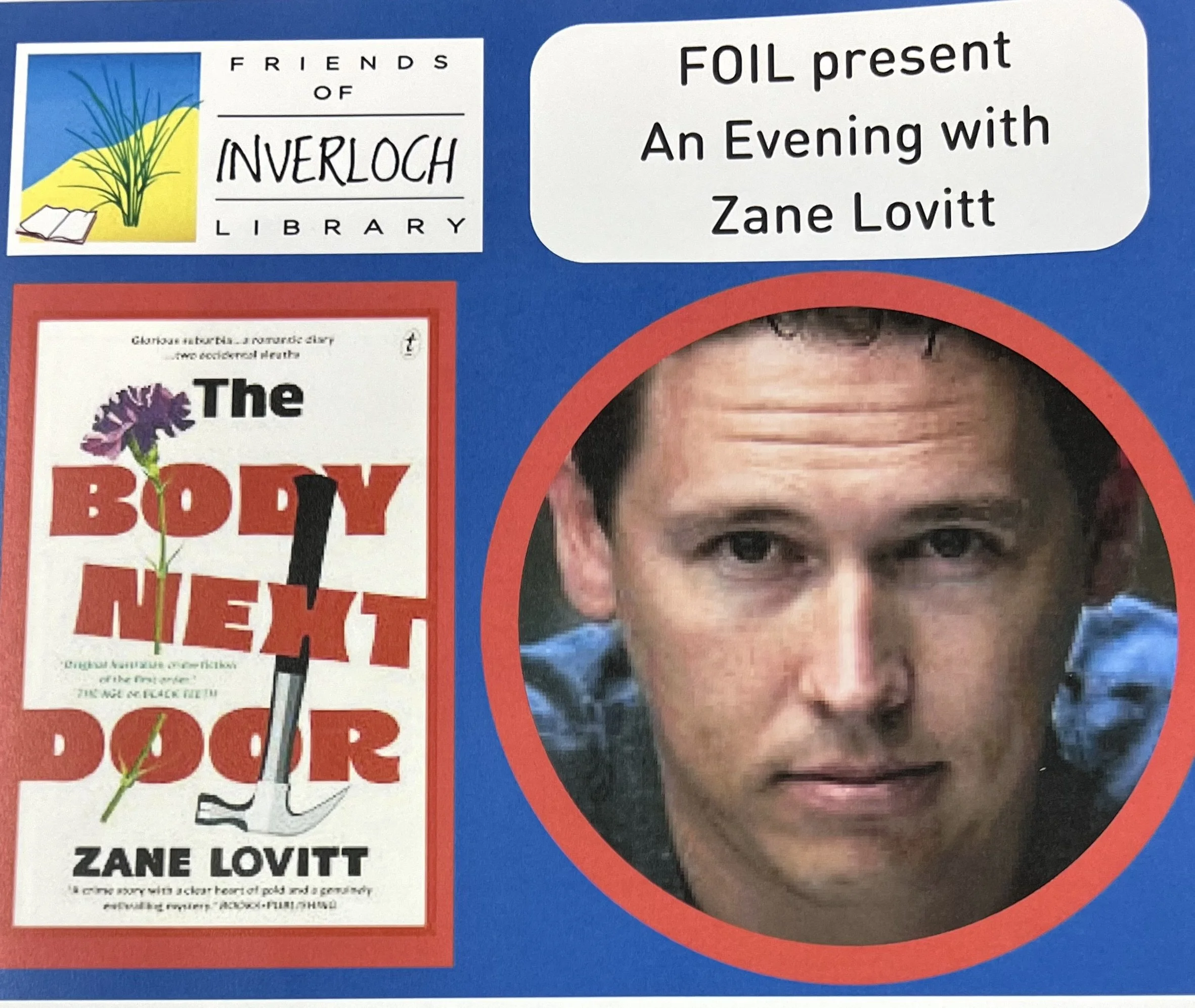 An evening with Zane Lovitt Inverloch Library FOIL
