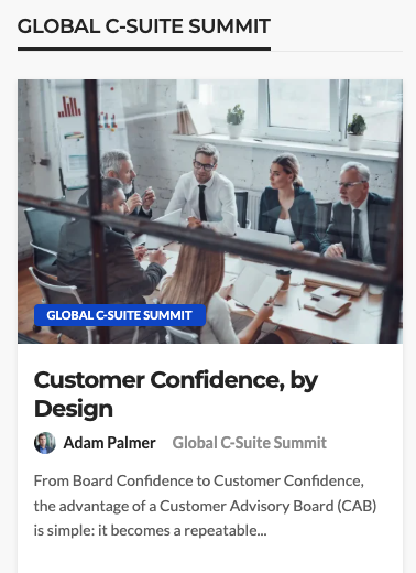 Customer Confidence, by Design