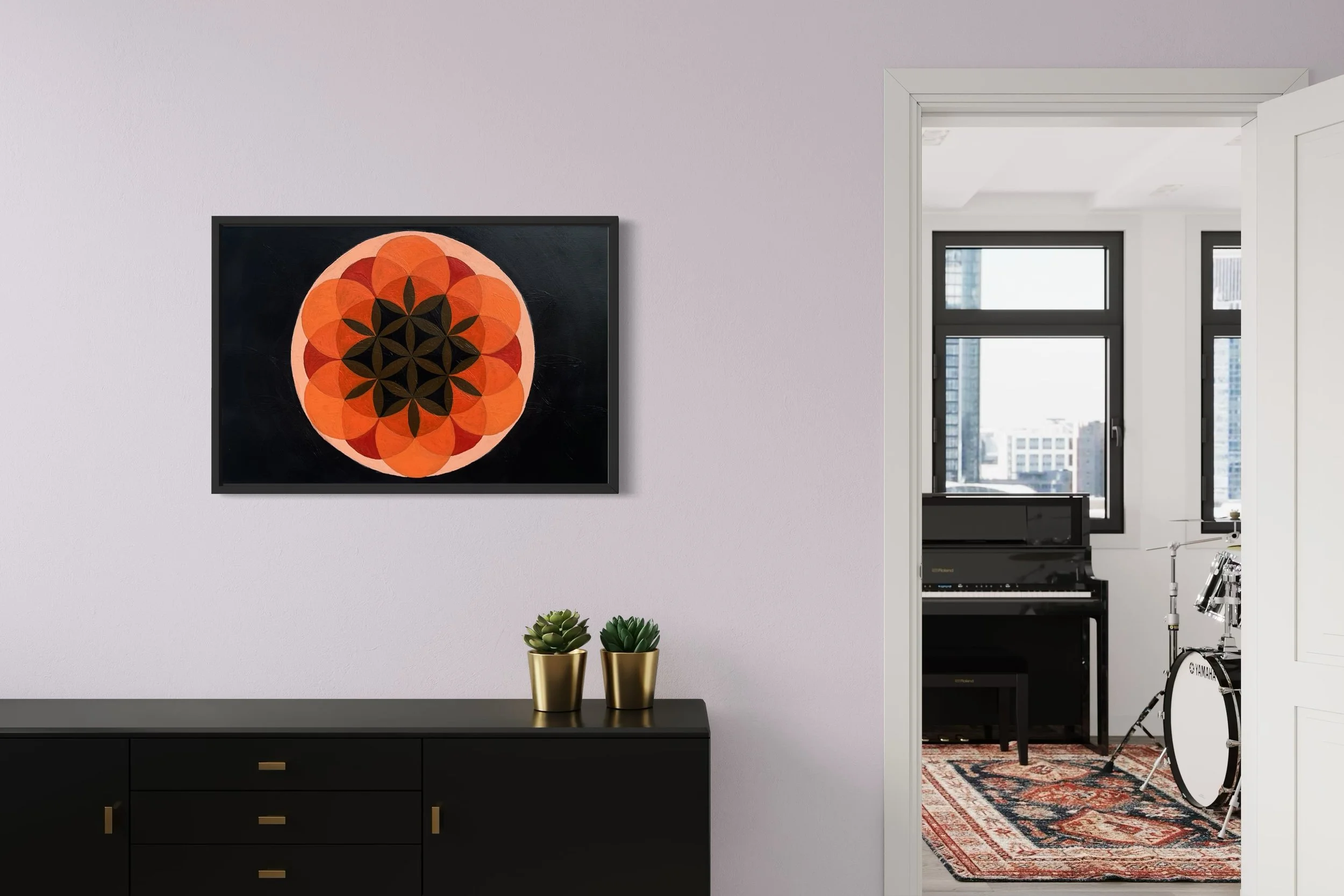 Flower of Life 3 - Orange Crush