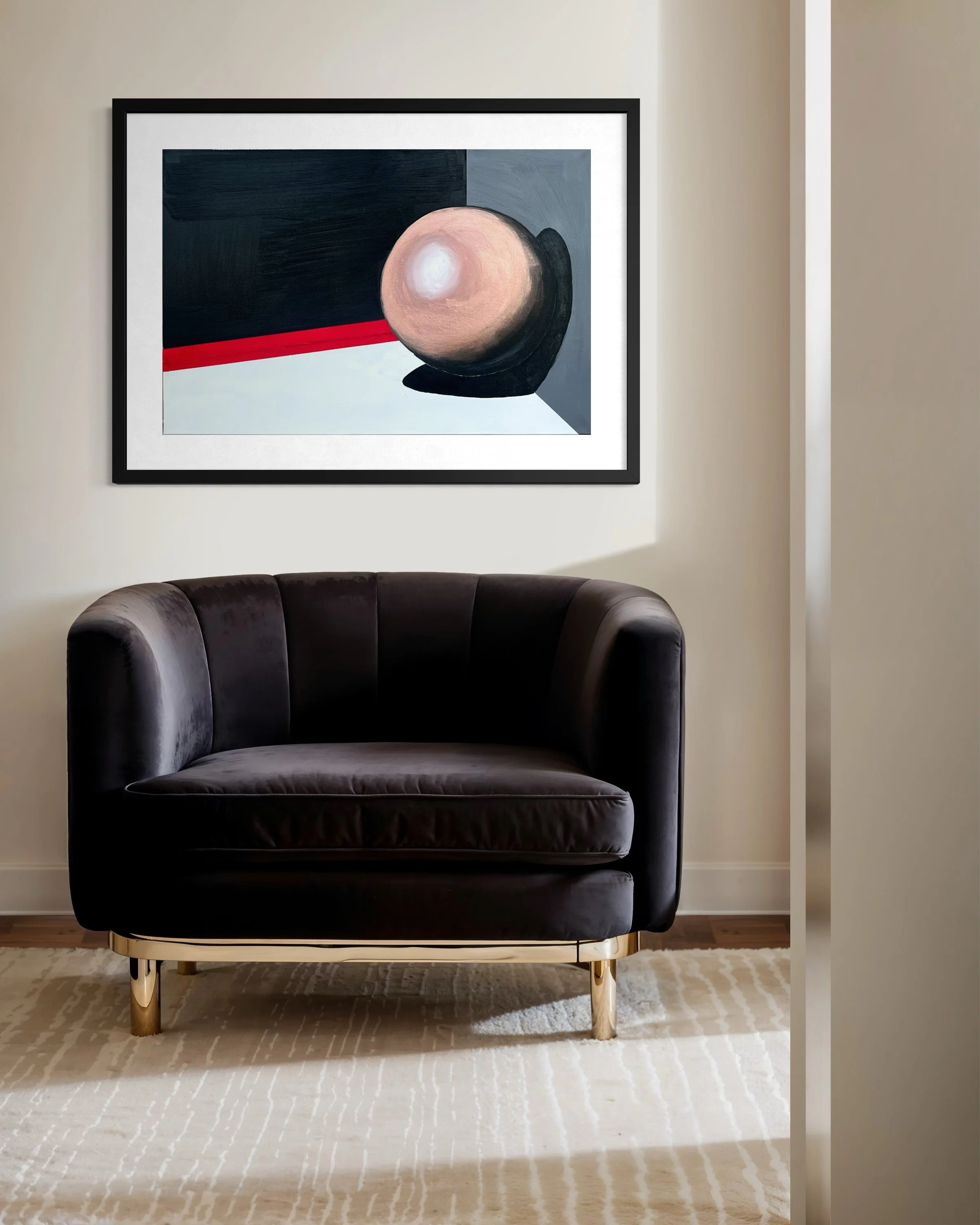 Rose gold sphere - gold chair.jpg