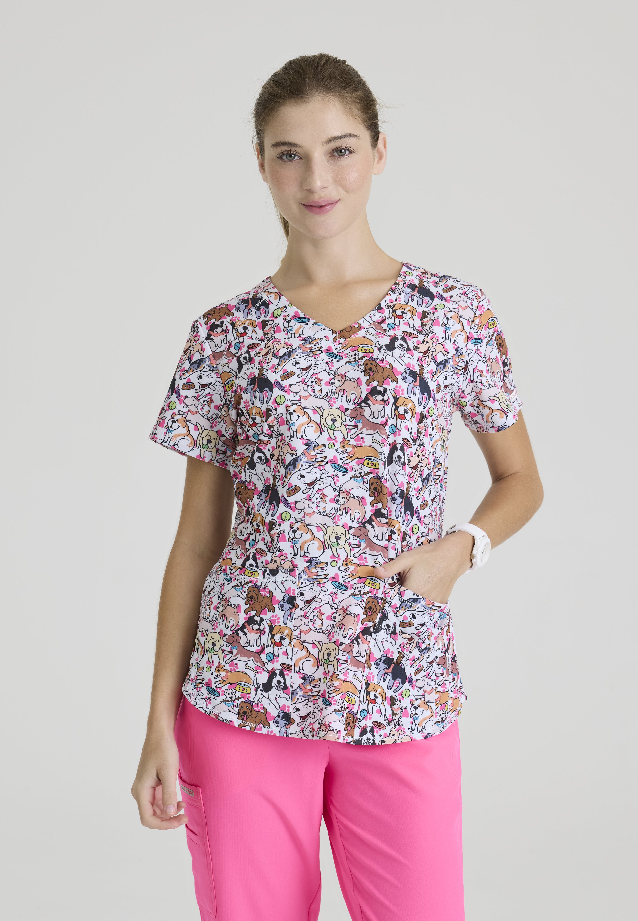 Skechers by Barco Print Scrub Top
