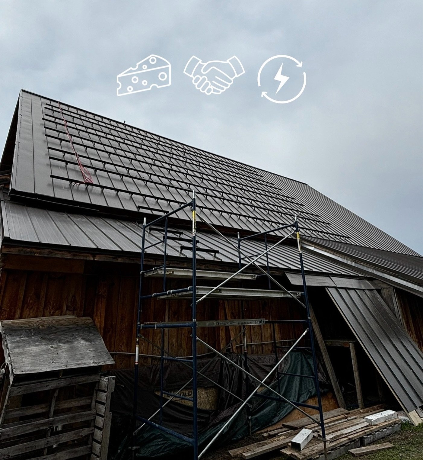 Not only does @cascadiacreamery craft some of the best cheese around, but they&rsquo;re also embracing renewable energy with our solar panels 🌞♻️ Excited for the finished product&mdash;stay tuned and grab some of their cheese! It&rsquo;s delicious ?