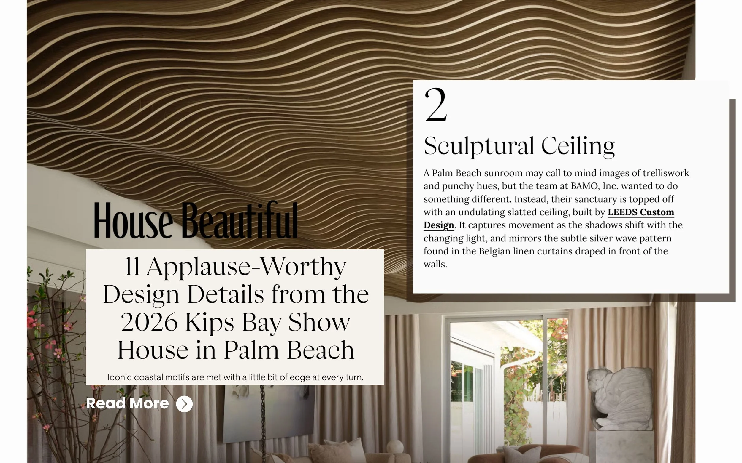 LEEDS Custom Design House Beautiful Kips Bay Decorator Show House