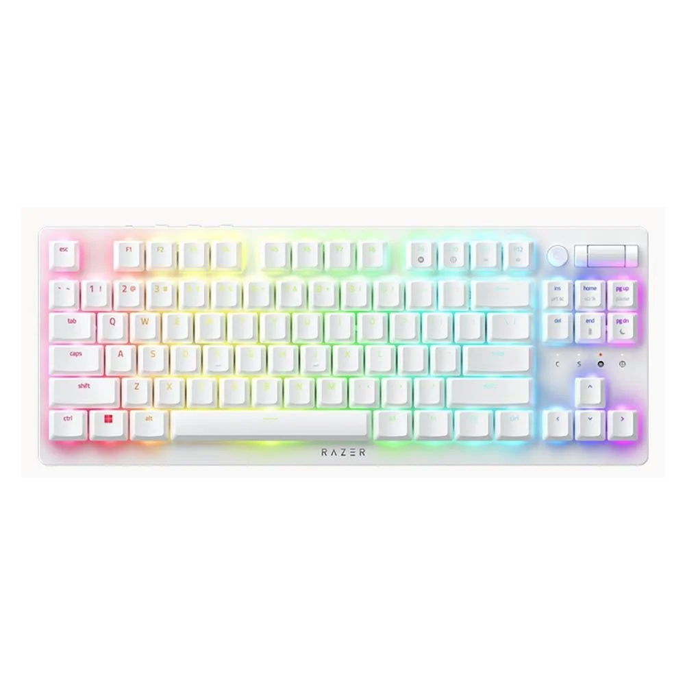 Razer DeathStalker V2 Pro Low-Profile TKL Optical Wireless Gaming Keyboard (White) - Linear
