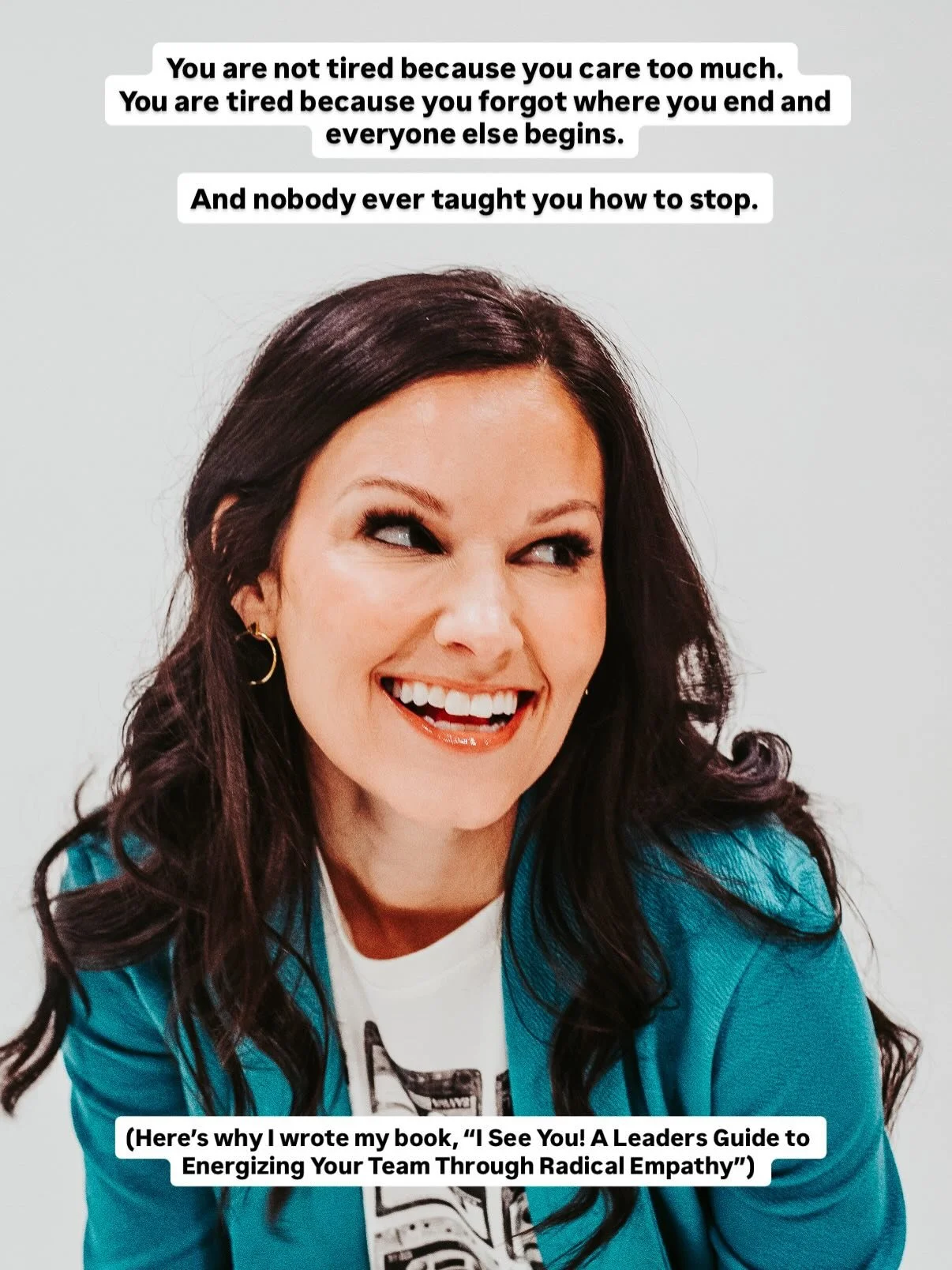 I didn&rsquo;t write I See You! because I had leadership figured out.

I wrote it because I was tired of trying to be everything for everyone.

For a long time, I thought caring more and working harder made me a better leader. 

It just made me exhau