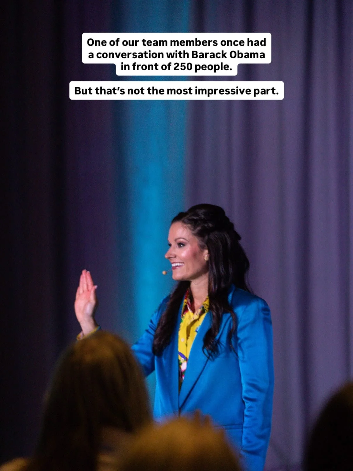 One of the greatest joys of my career has been watching people grow into their leadership.

Jenna joined @improveitco as an intern with curiosity, empathy, and a huge heart for people.

Then one day she stood on stage at the @obamafoundation and pres