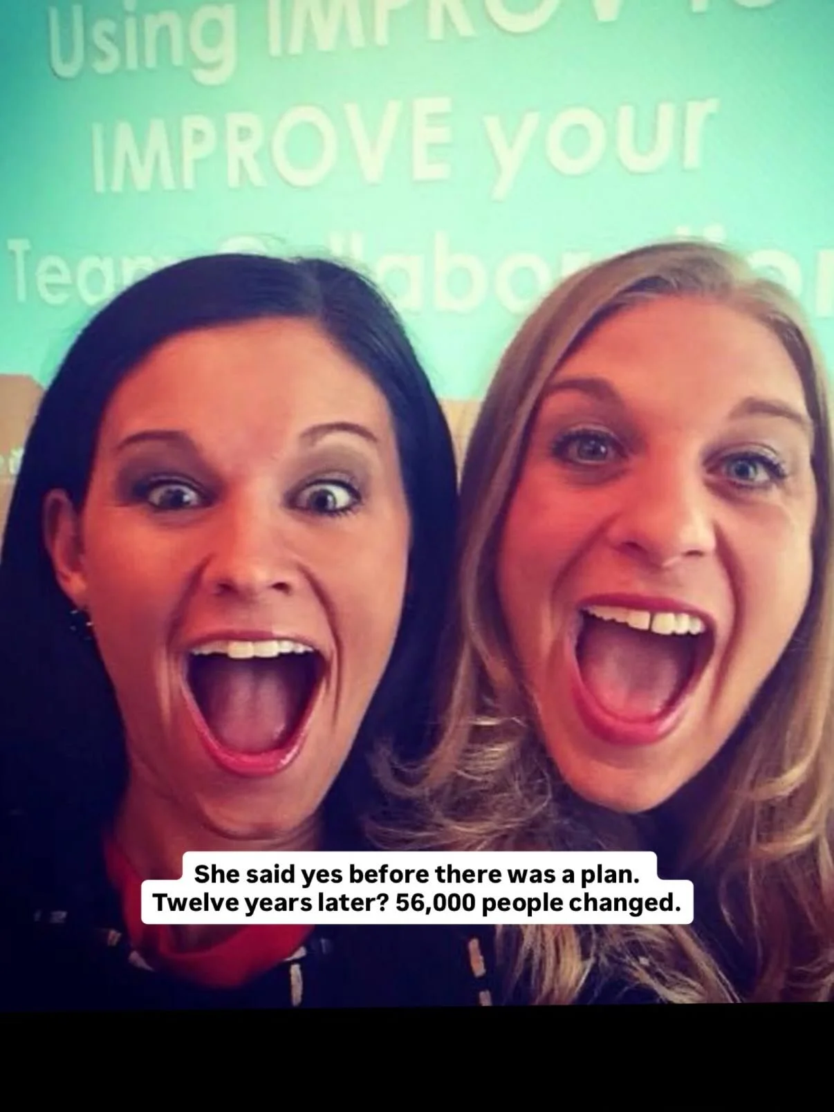Twelve years! 

56,000 people impacted.

@barackobama 

Disney World. The UK! And a whole lot of chicken dancing!🐓

@cristyvonr - we would not, could not without you here @improveitco. Happy 12 Year Anniversary!

Tag the person in your life who said