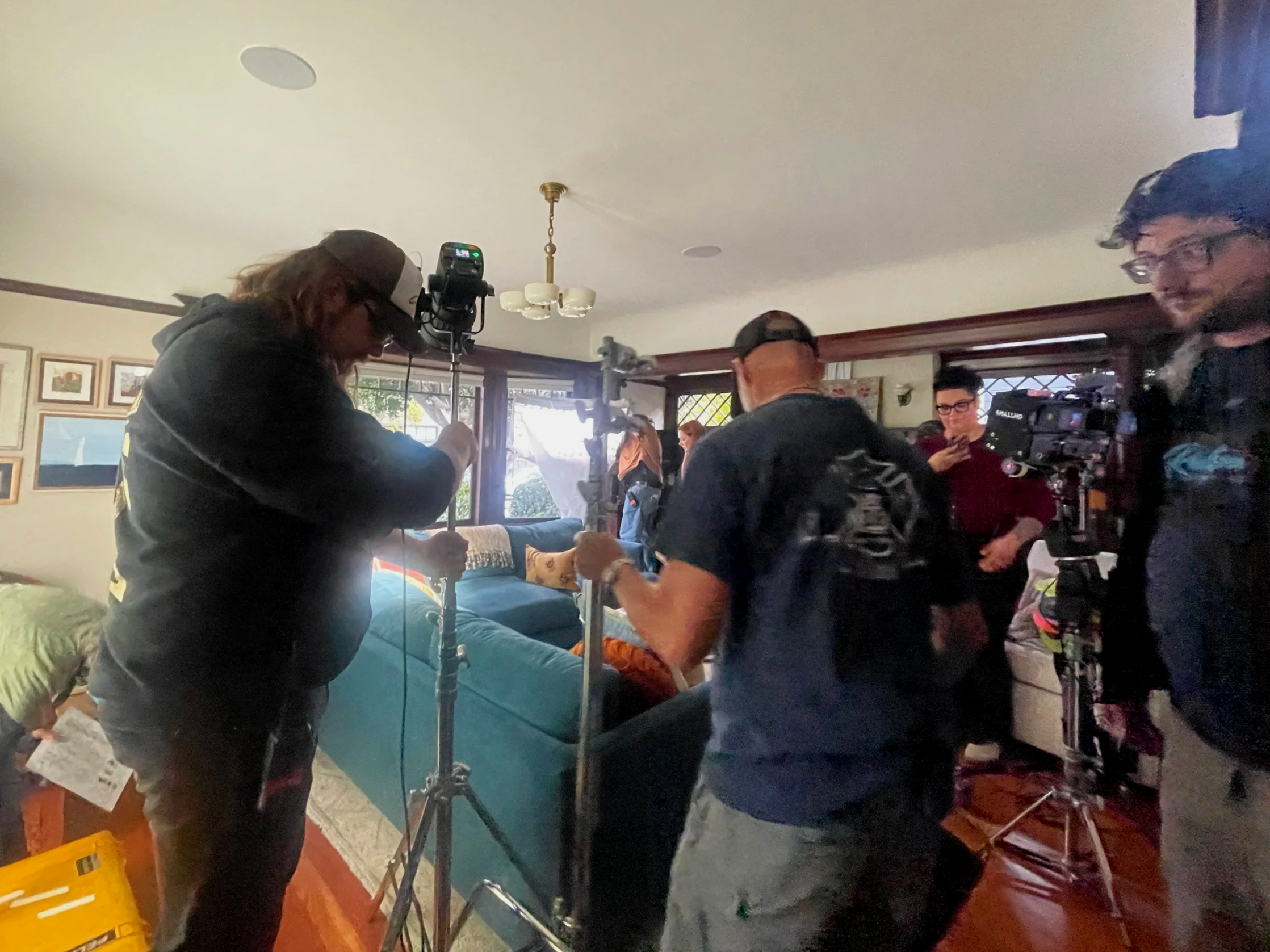 bts of shooting stills at TV ad shoot