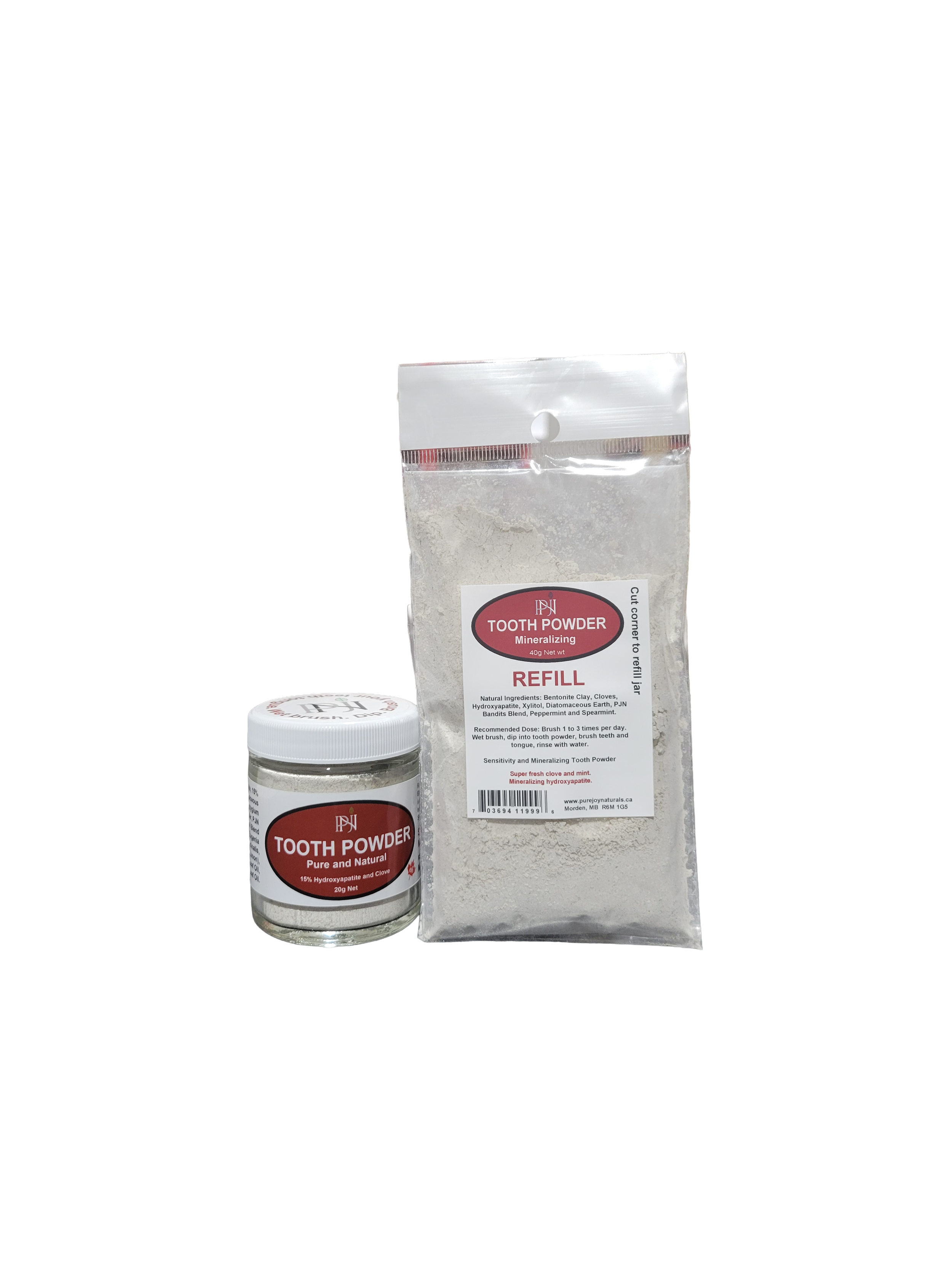 Tooth Powder for brushing  20g and Refill 40g