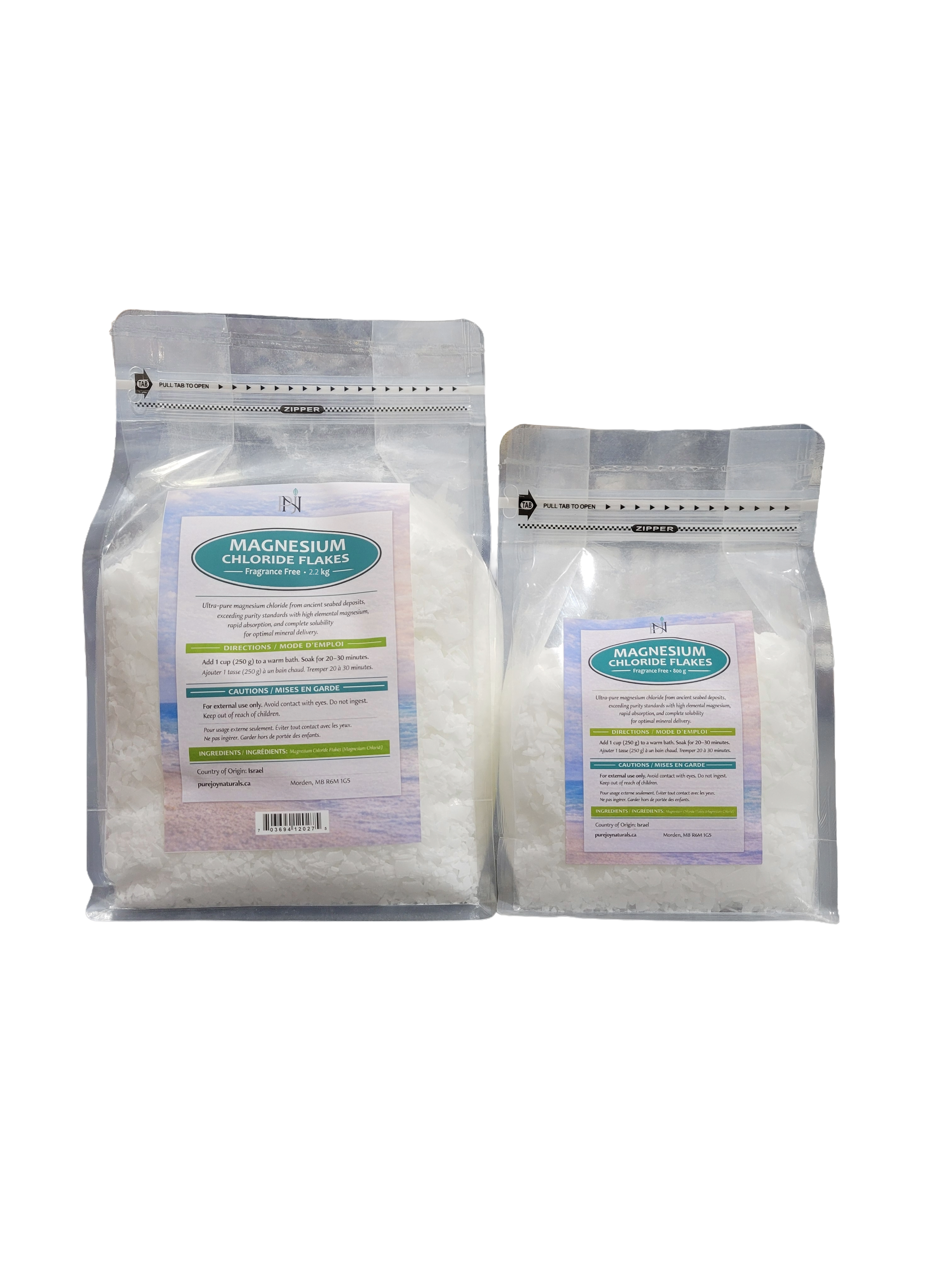 Magnesium Flakes Pure and Natural  Unscented 800g and 2.2kg