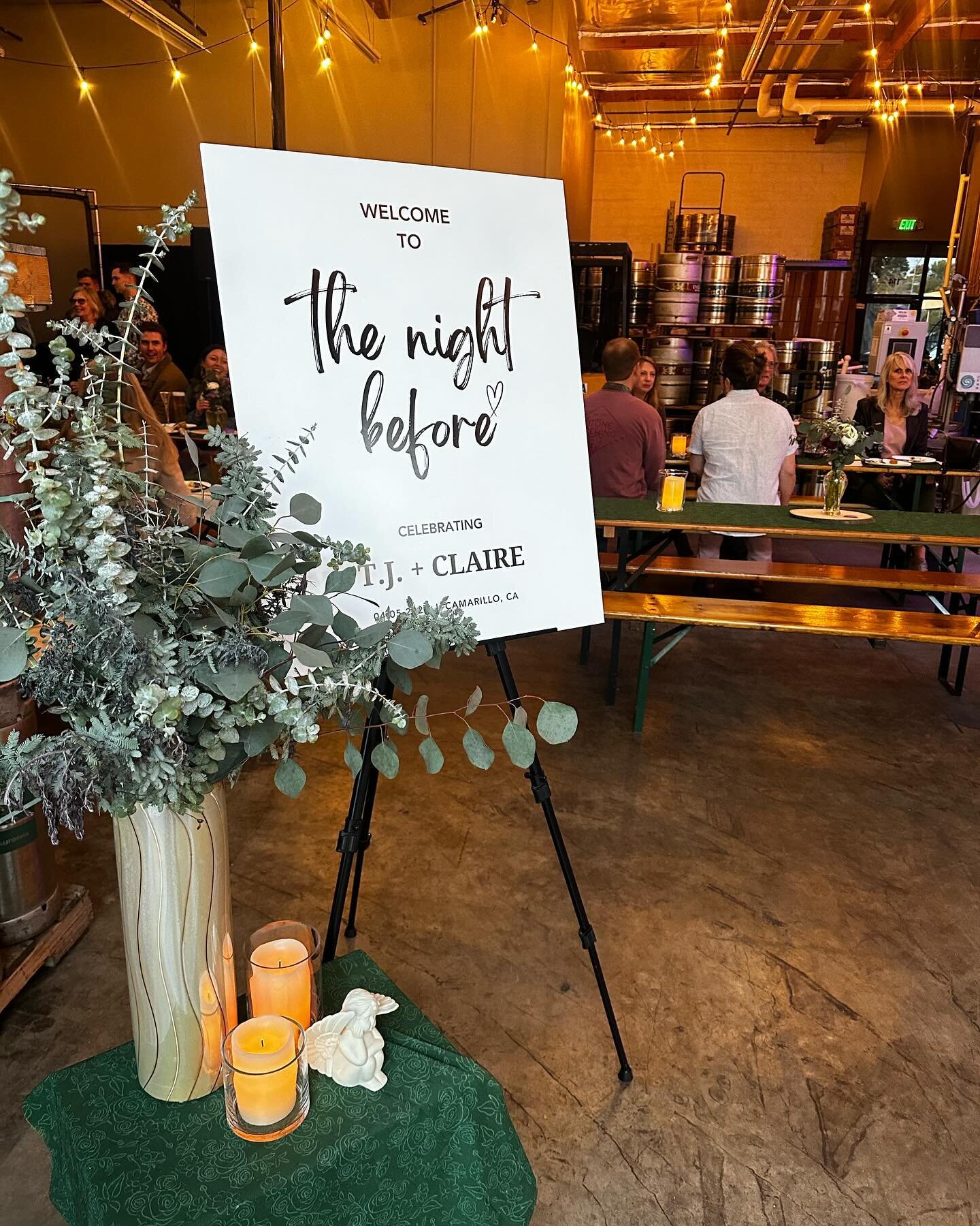Congrats to TJ &amp; Claire for letting @theoutpostmoorpark host your rehearsal dinner.  Many blessings ahead! @enegrenbrewing @lucas_sellers_wine @thecrafthouse805 @cacoffeerepublic