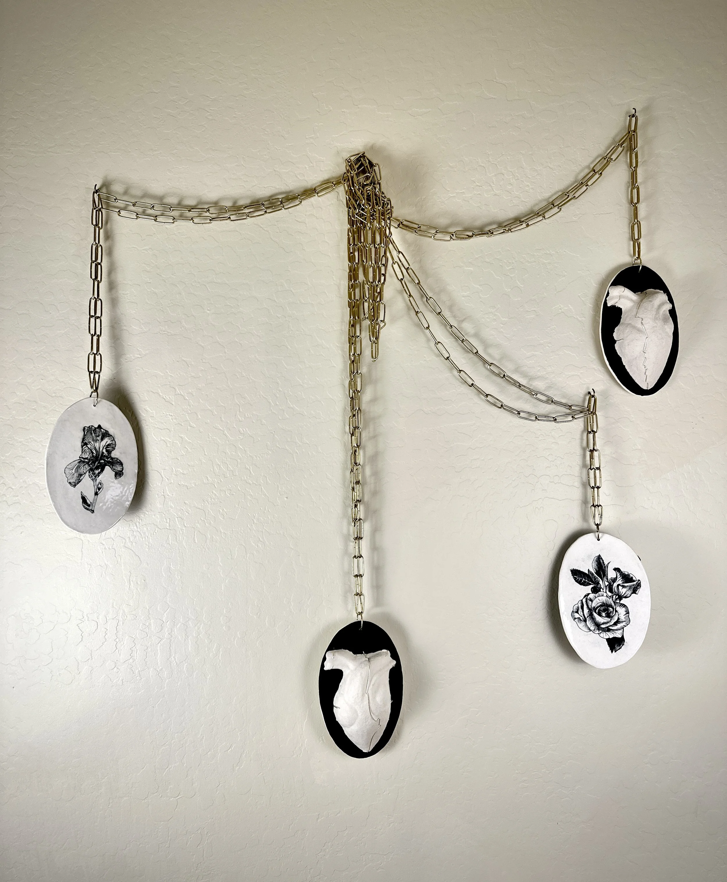 Sisters (Installation), Porcelain & Mixed Media, 2025