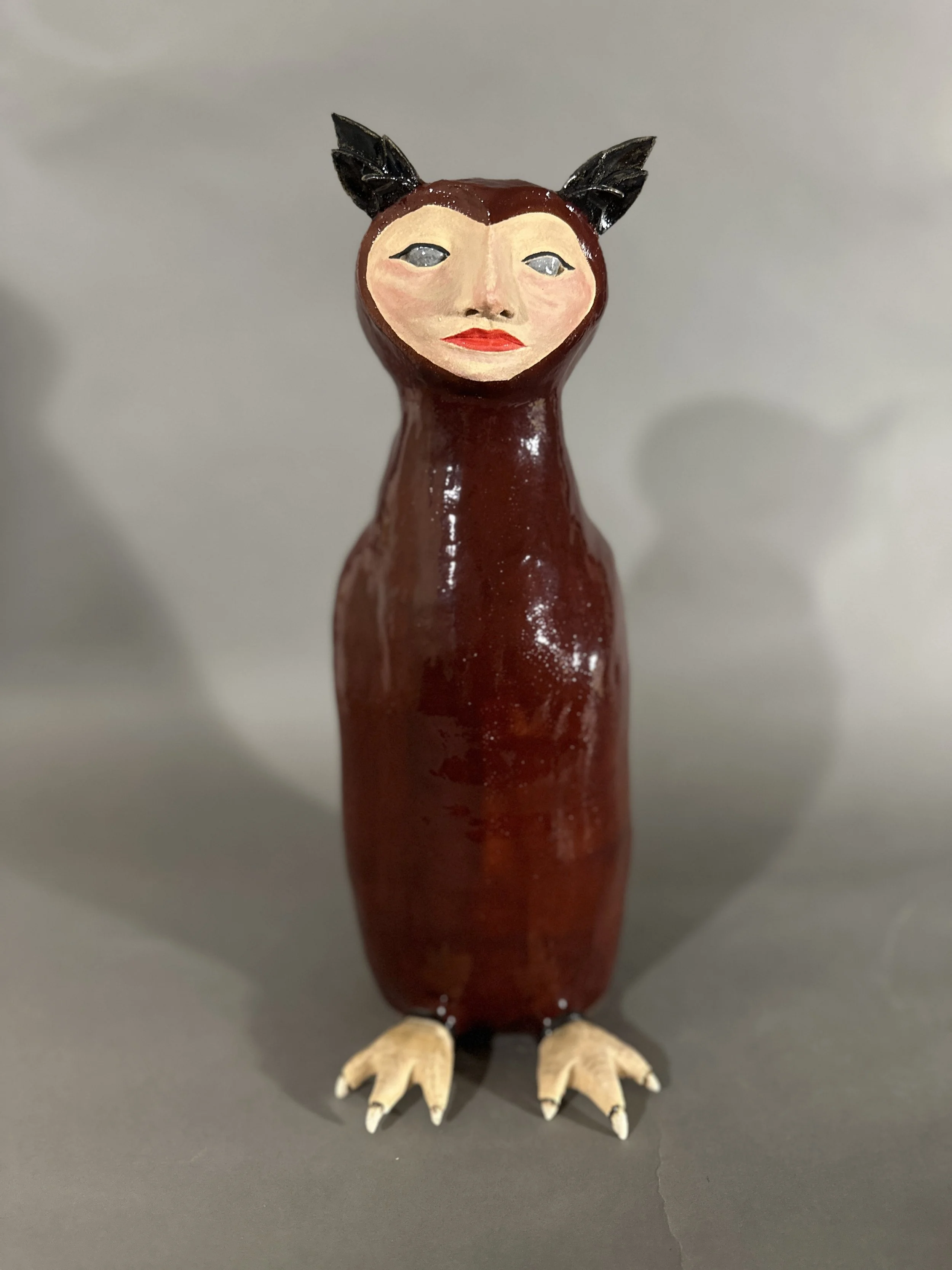 El Tecolote Me Ve, Stoneware, 2025
