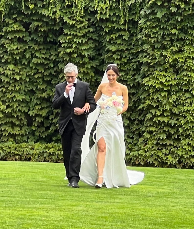 How is it for a father to walk his daughter down the aisle? My husband has struggled to find words for the experience. I don&rsquo;t think he needs to. I think this photo says it all.