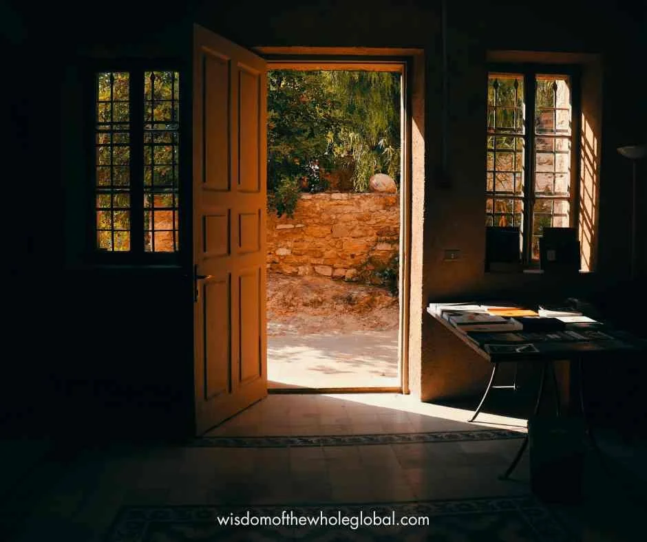open doorway into sunshine