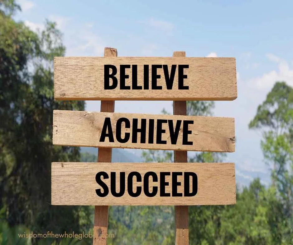 believe achieve succeed sign