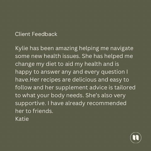 Kind words from one of my client's who despite big challenges has absolutely transformed her health 🤍